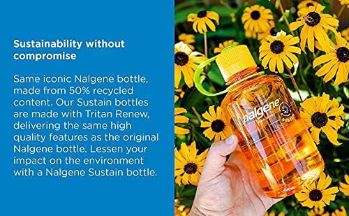 Nalgene Sustain 16 oz. Narrow Mouth Water Bottle - Cornflower Blue - NR6Z