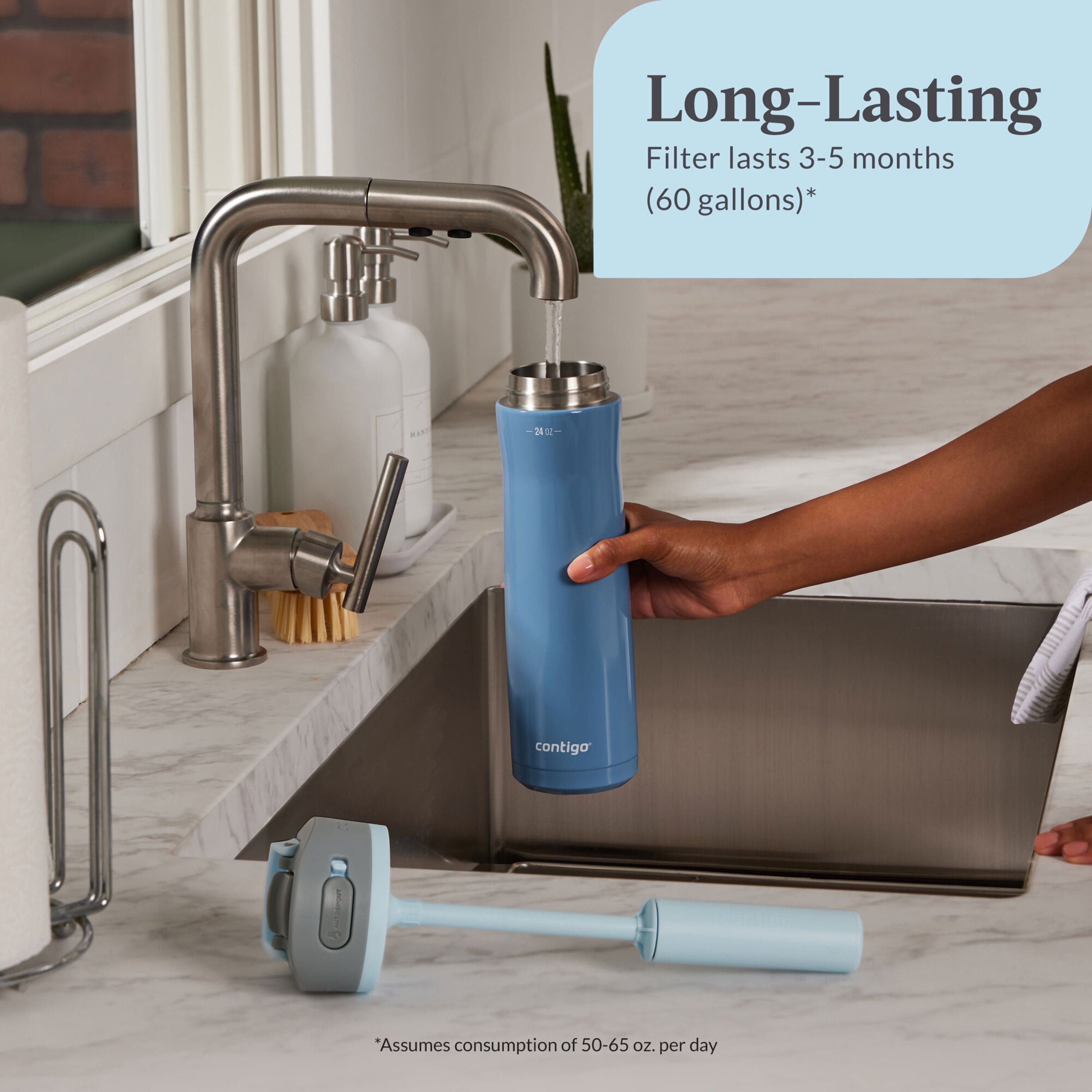 Contigo® Replacement Filter for Wells Filter Water Bottle with AUTOSPOUT® Straw Lid - PMBT