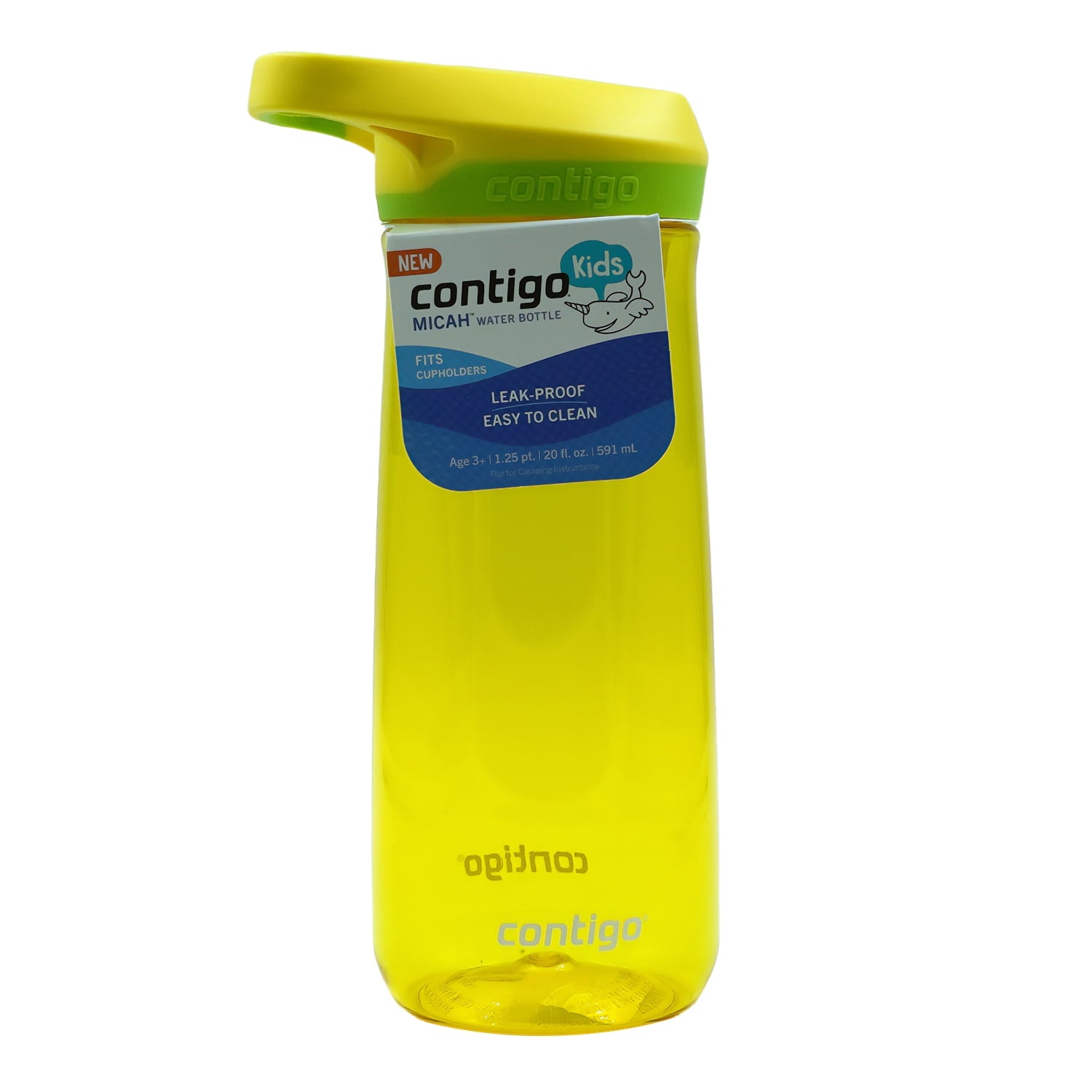 Contigo Kid's 20 oz. Micah Water Bottle w/ Simple Lid - Pineapple/Cool Lime - RLY3
