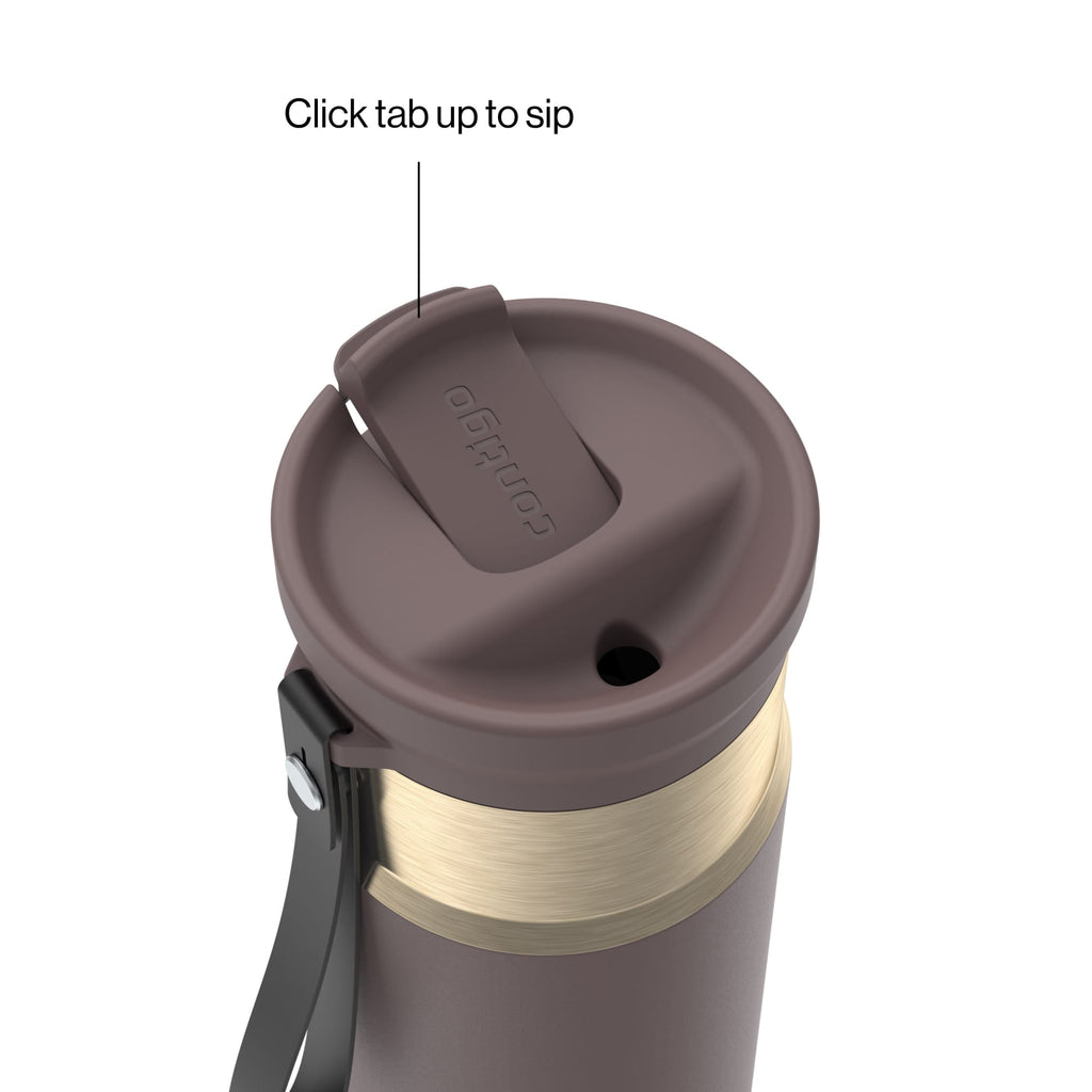 Contigo SnapSeal 16 oz Leakproof Stainless Steel Water Bottle with Carrying Strap - JI4G