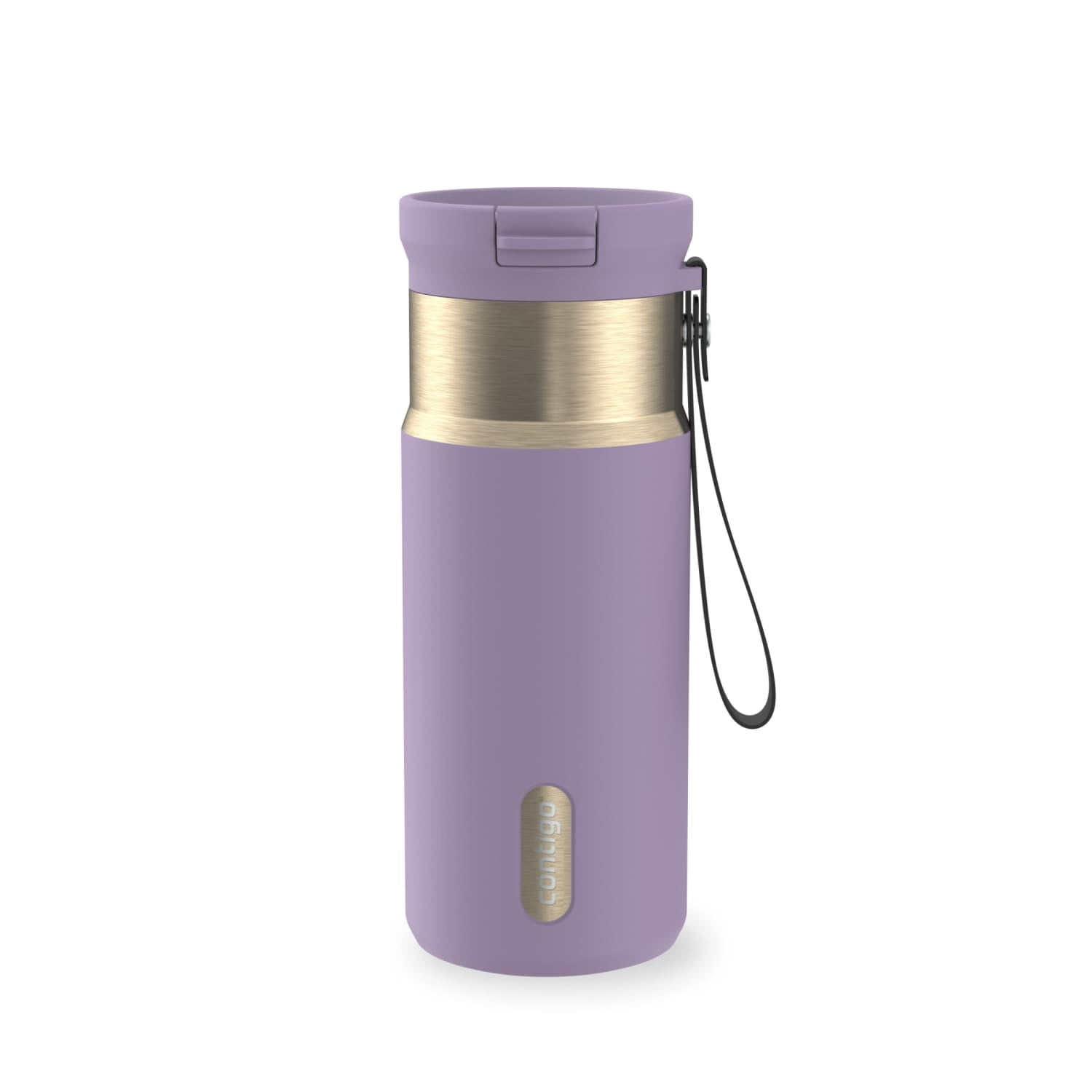 Contigo SnapSeal 16 oz Leakproof Stainless Steel Water Bottle with Carrying Strap - JI4G