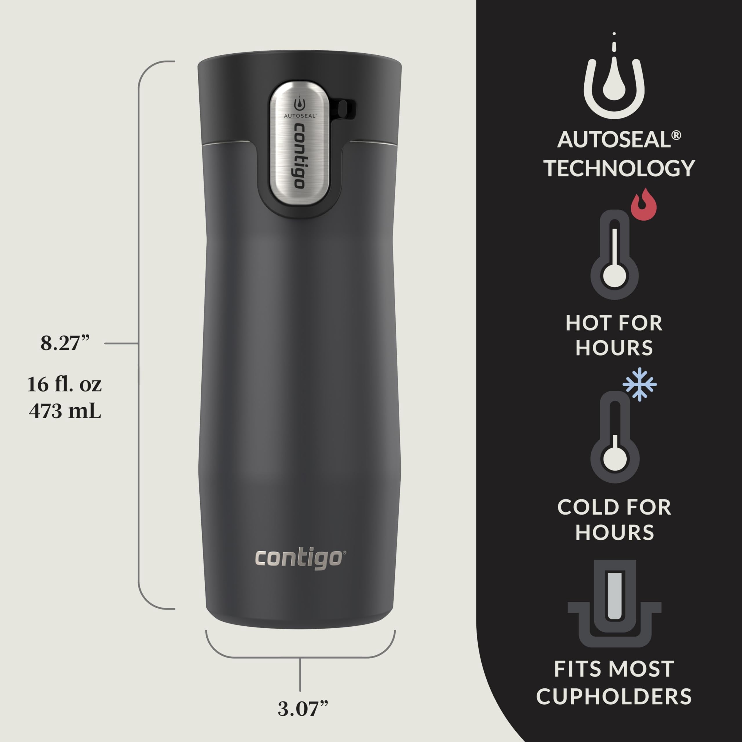 Autoseal West Loop Vacuum-insulated Stainless Steel Travel Mug With Easy-clean Lid 20 Oz Sake - 8PPP