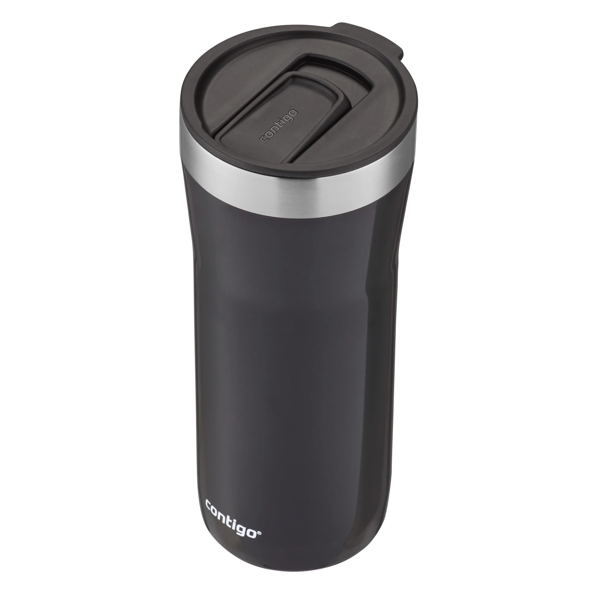 Contigo Streeterville Stainless Steel Tumbler with Plastic Straw and Splash-Proof Lid, Licorice, 32 fl. oz - N0B1