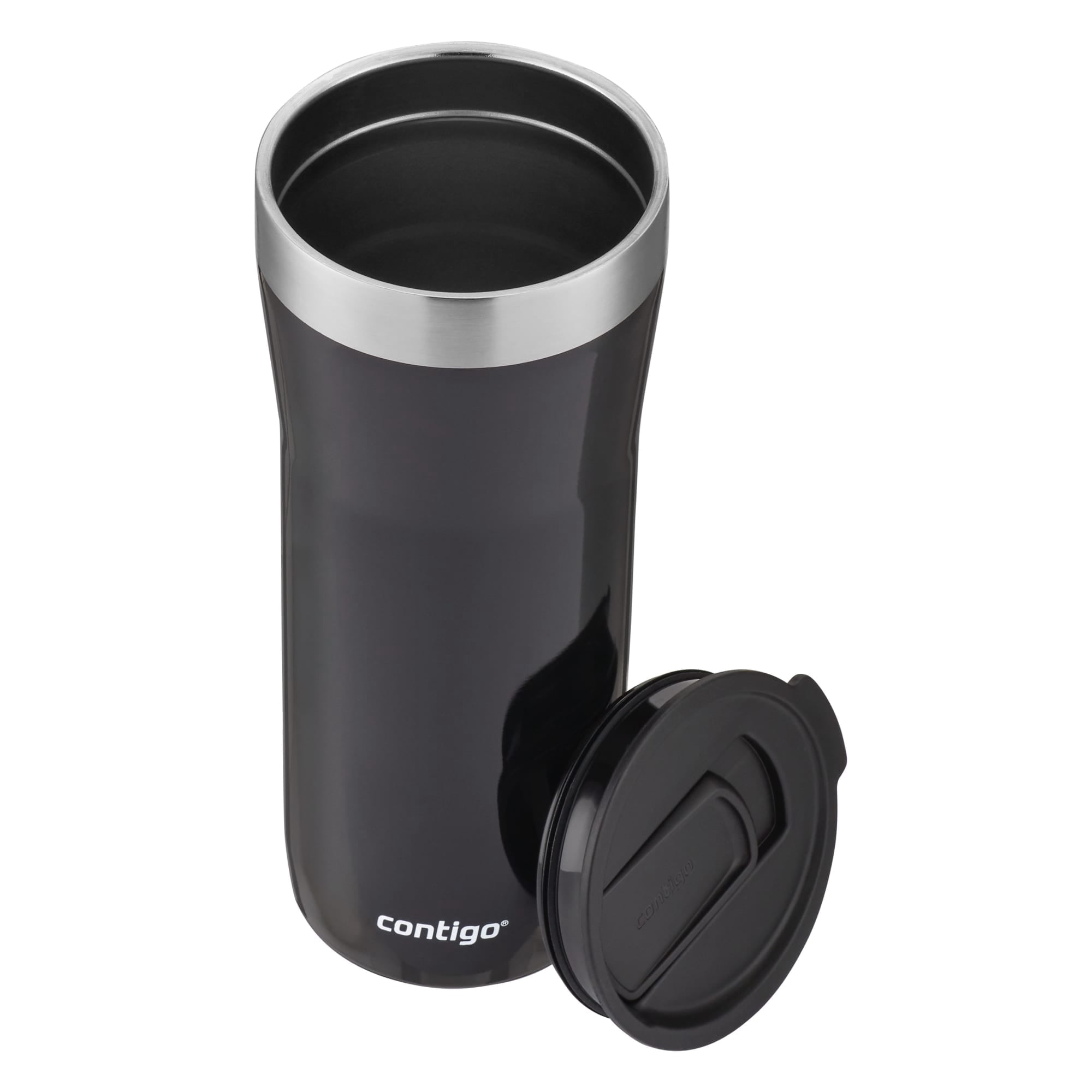 Contigo Streeterville Stainless Steel Tumbler with Plastic Straw and Splash-Proof Lid, Licorice, 32 fl. oz - N0B1