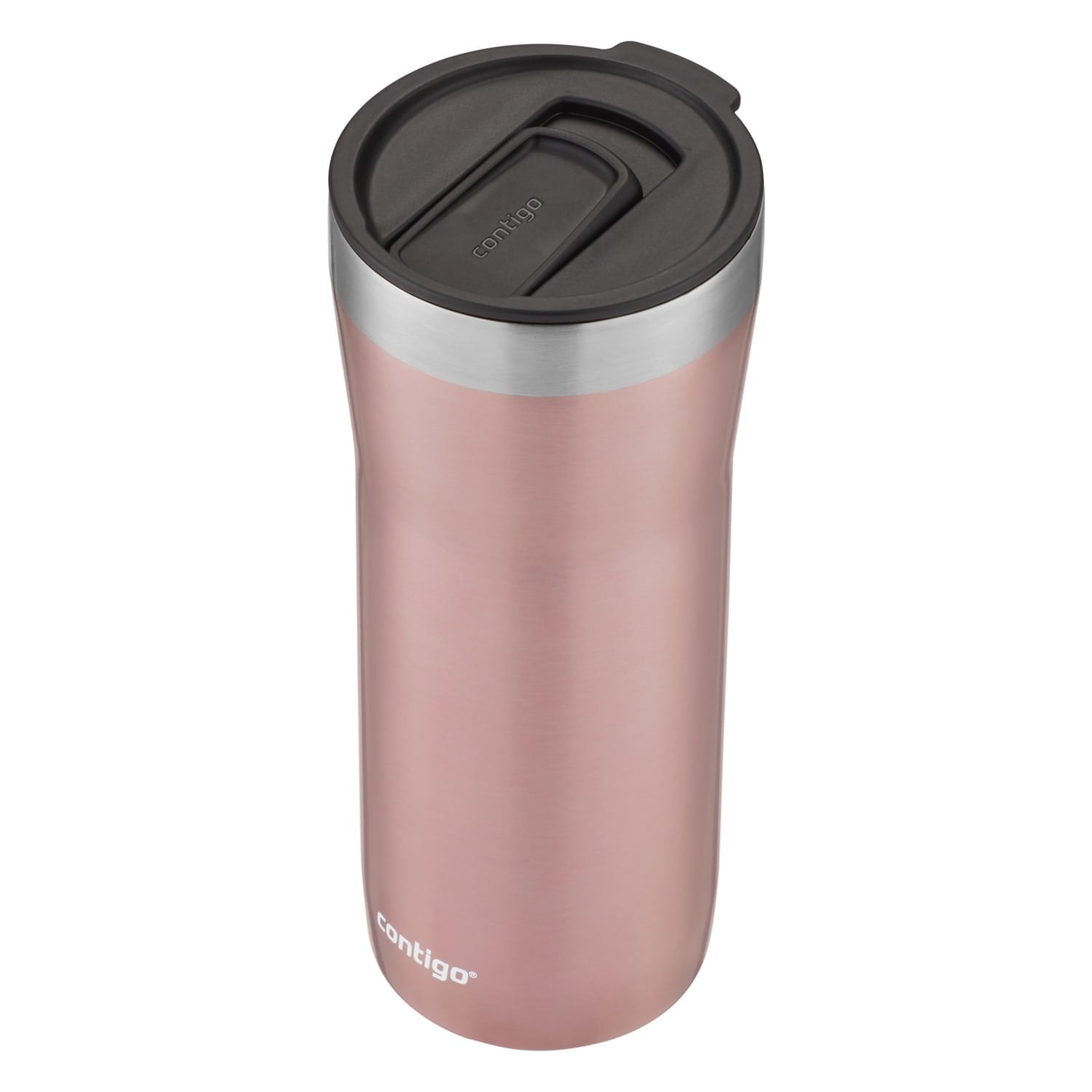 Contigo Streeterville Stainless Steel Tumbler with Plastic Straw and Splash-Proof Lid, Licorice, 32 fl. oz - N0B1