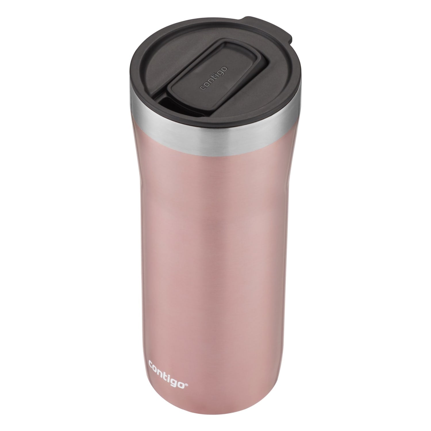 Contigo Streeterville Stainless Steel Tumbler with Plastic Straw and Splash-Proof Lid, Licorice, 32 fl. oz - N0B1