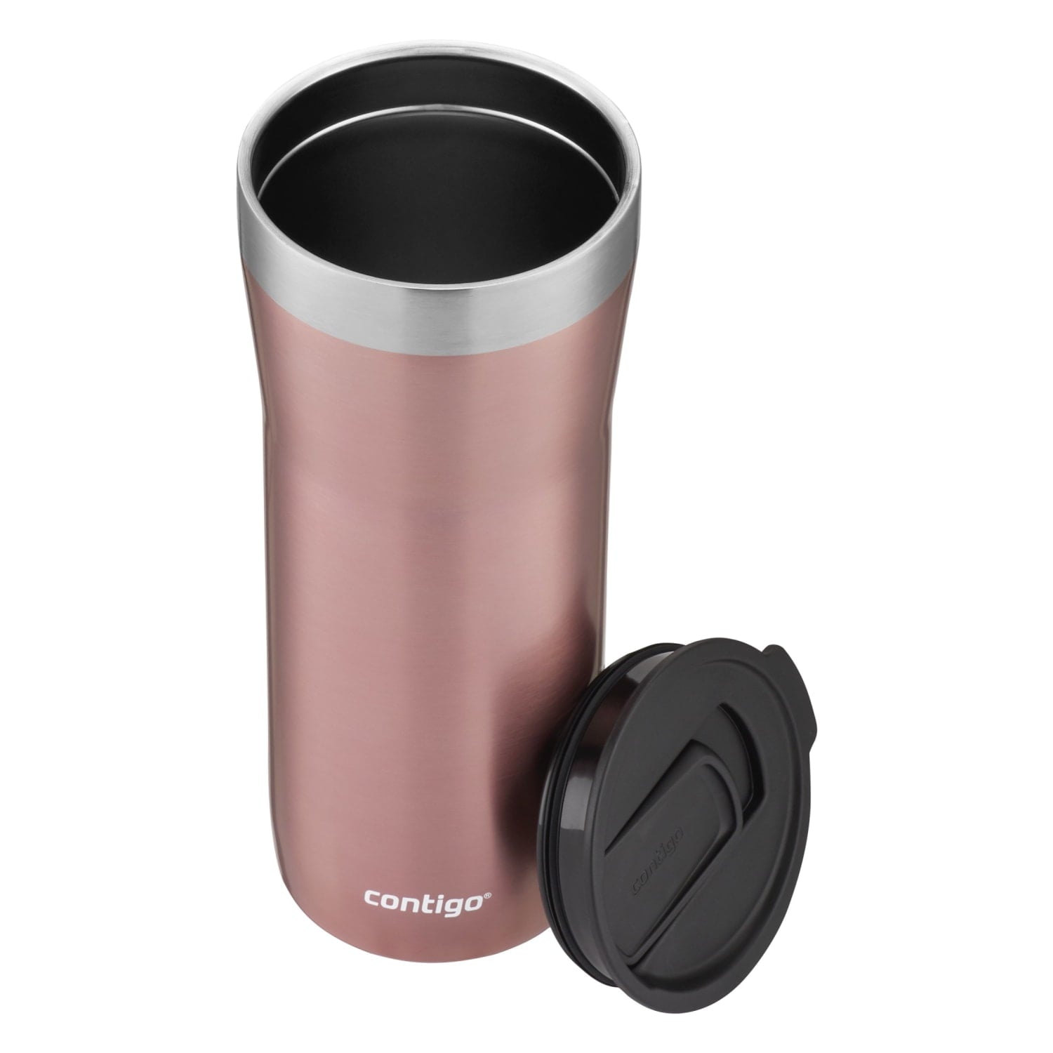 Contigo Streeterville Stainless Steel Tumbler with Plastic Straw and Splash-Proof Lid, Licorice, 32 fl. oz - N0B1