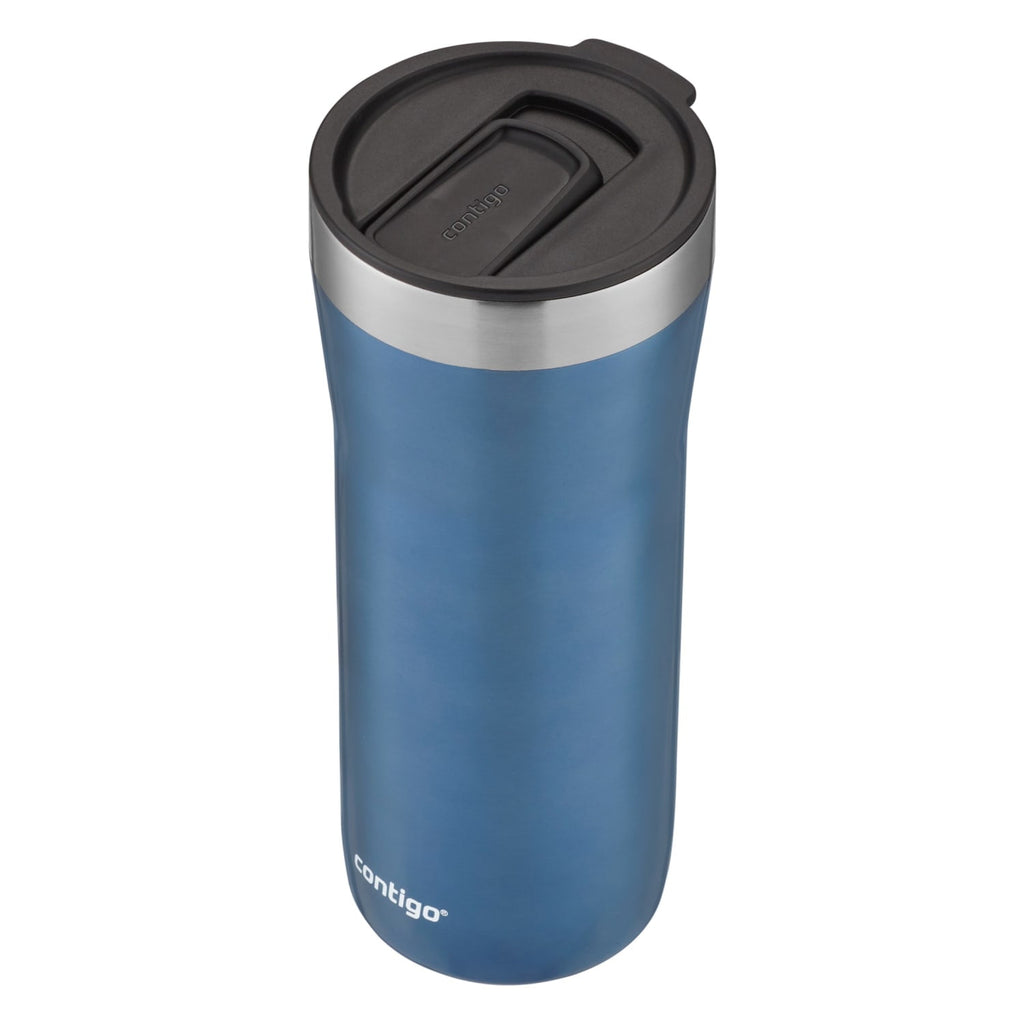 Contigo Streeterville Stainless Steel Tumbler with Plastic Straw and Splash-Proof Lid, Licorice, 32 fl. oz - N0B1