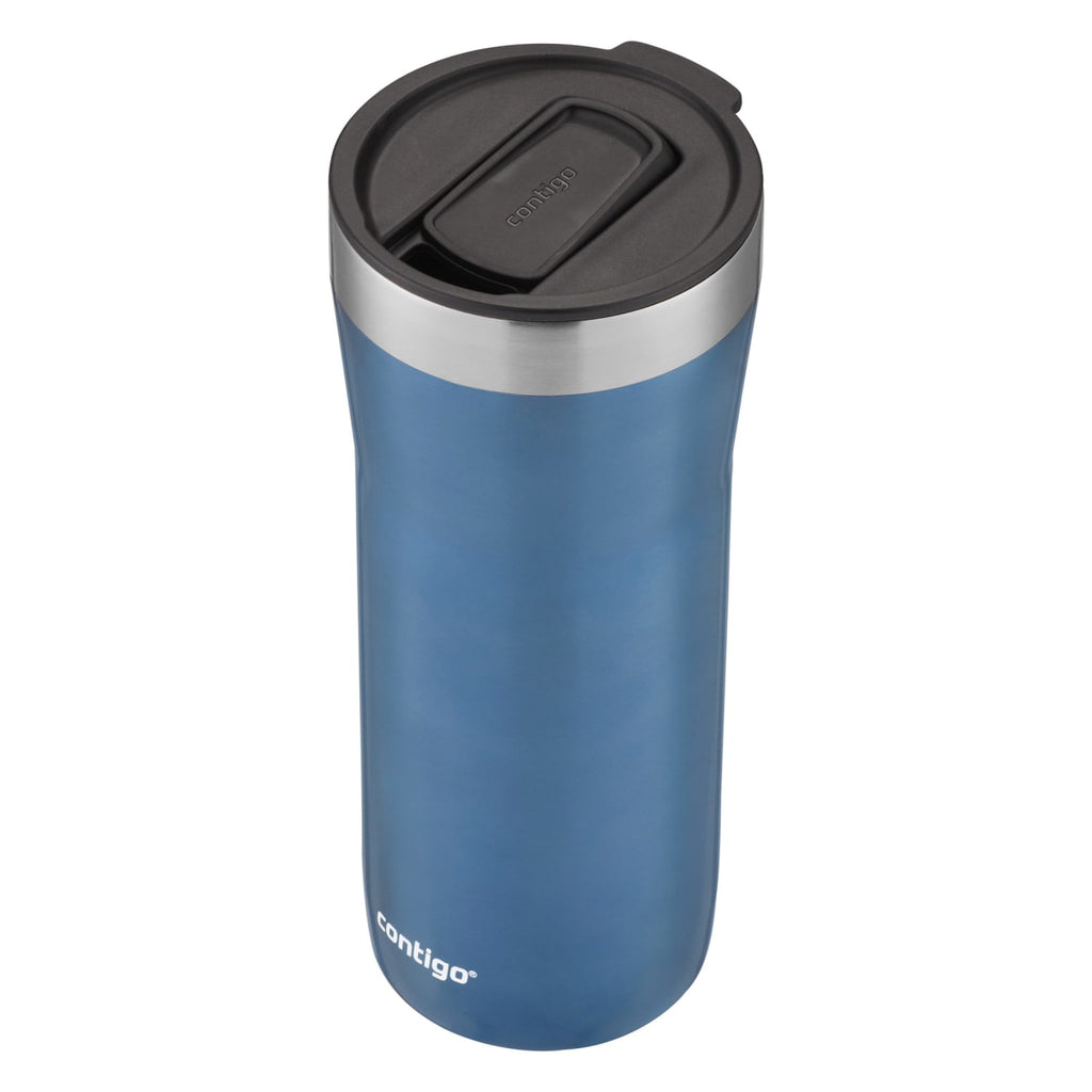 Contigo Streeterville Stainless Steel Tumbler with Plastic Straw and Splash-Proof Lid, Licorice, 32 fl. oz - N0B1