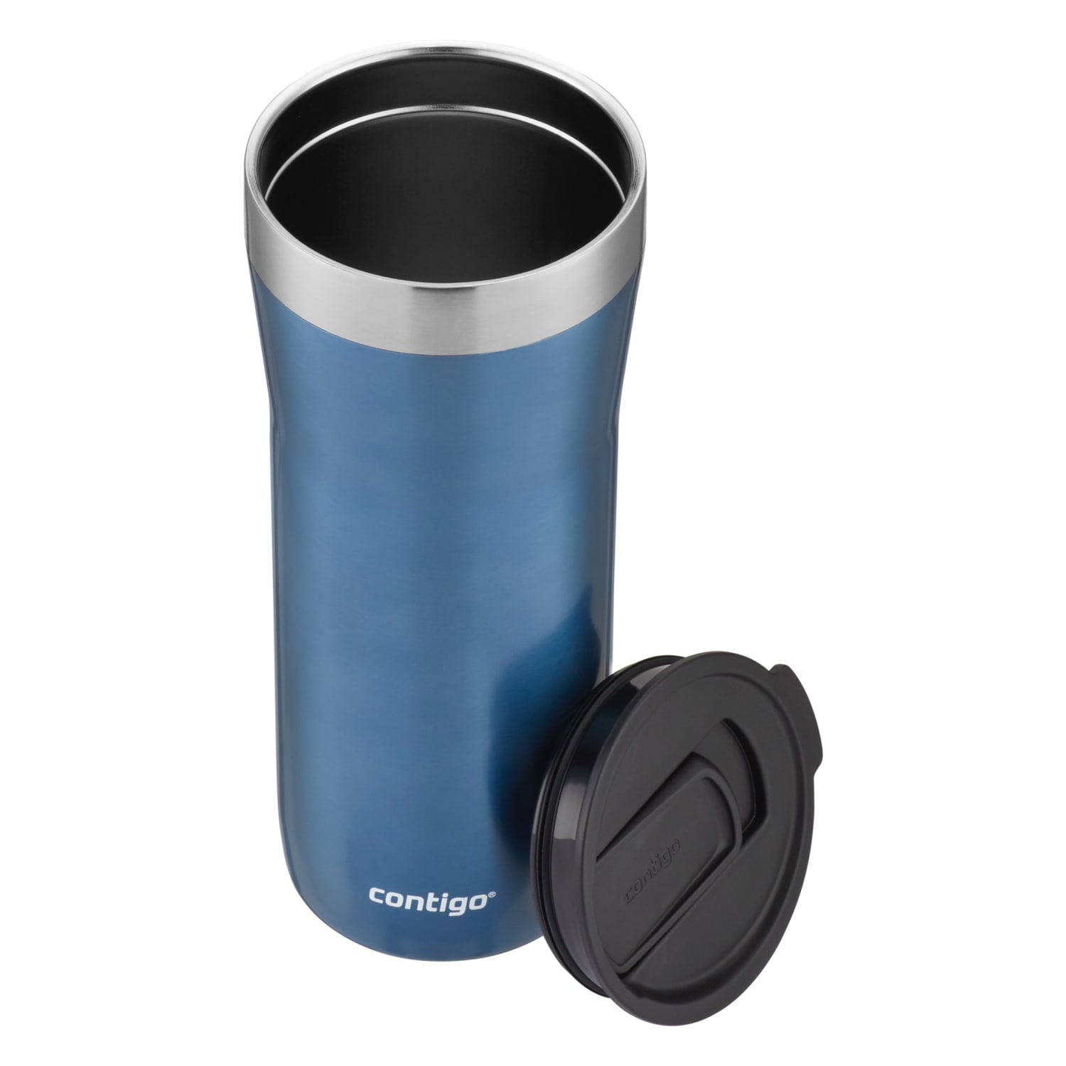 Contigo Streeterville Stainless Steel Tumbler with Plastic Straw and Splash-Proof Lid, Licorice, 32 fl. oz - N0B1