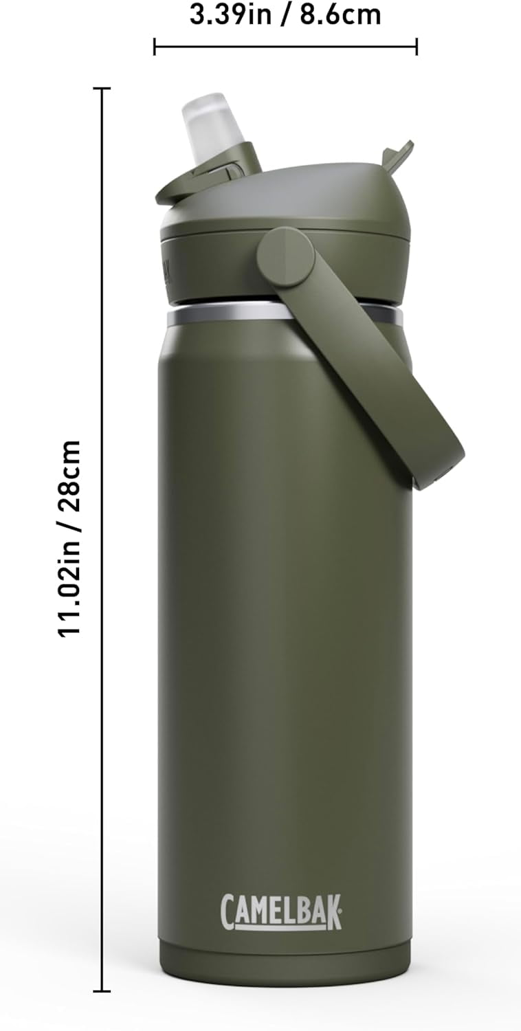 CamelBak Thrive™ Flip Straw Insulated Stainless Steel Water Bottle, 20oz, Moss - Z2ZB