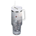 30 oz Insulated Stainless Steel Tumbler Double Wall Stainless Steel Tumbler with 2-Way Drinking Snowy Winter Landscape - E4MU