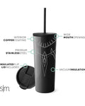 Simple Modern Insulated Black Panther 24oz  Tumbler W/Flip Lid and Straw Lid - IUQN