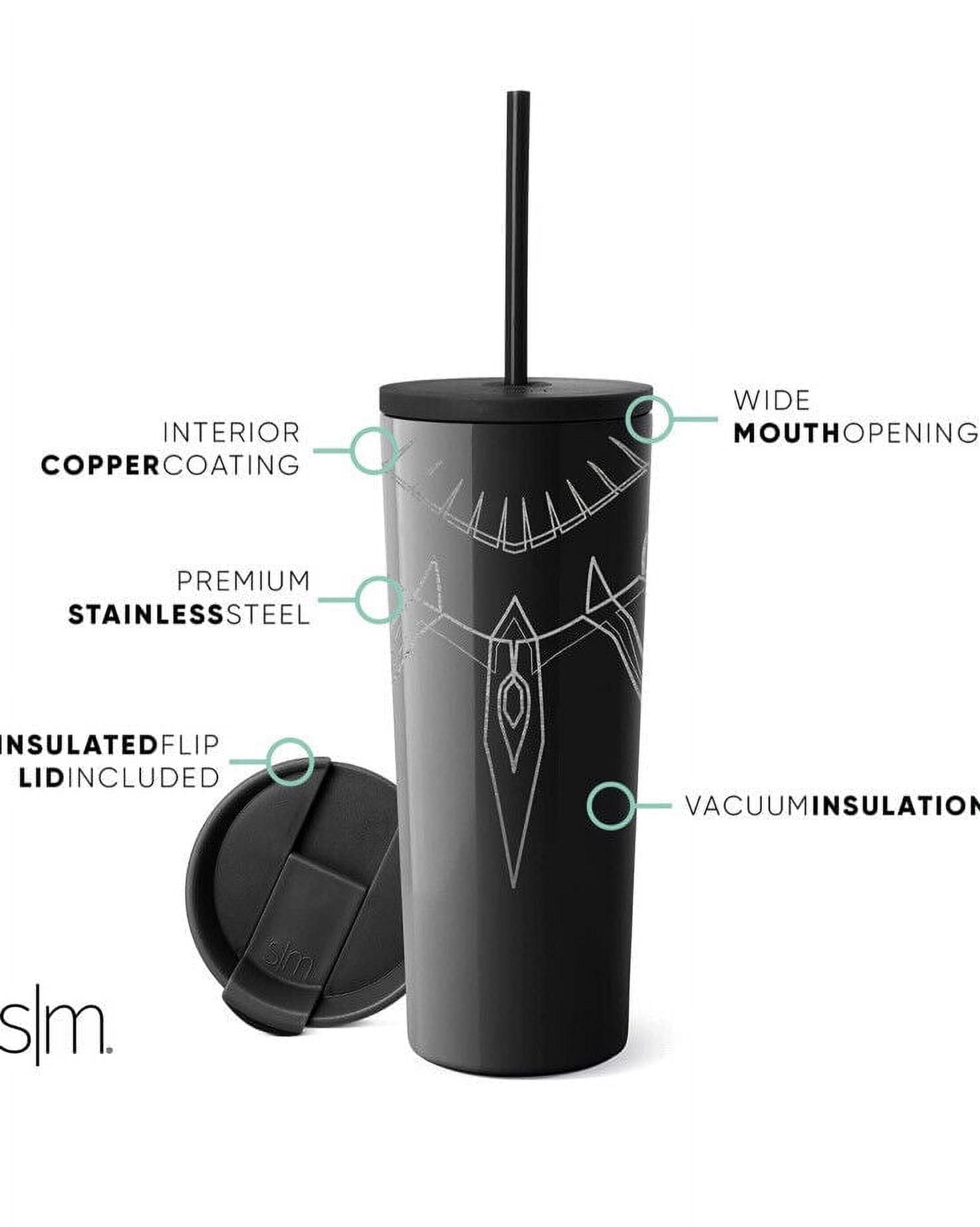 Simple Modern Insulated Black Panther 24oz  Tumbler W/Flip Lid and Straw Lid - IUQN
