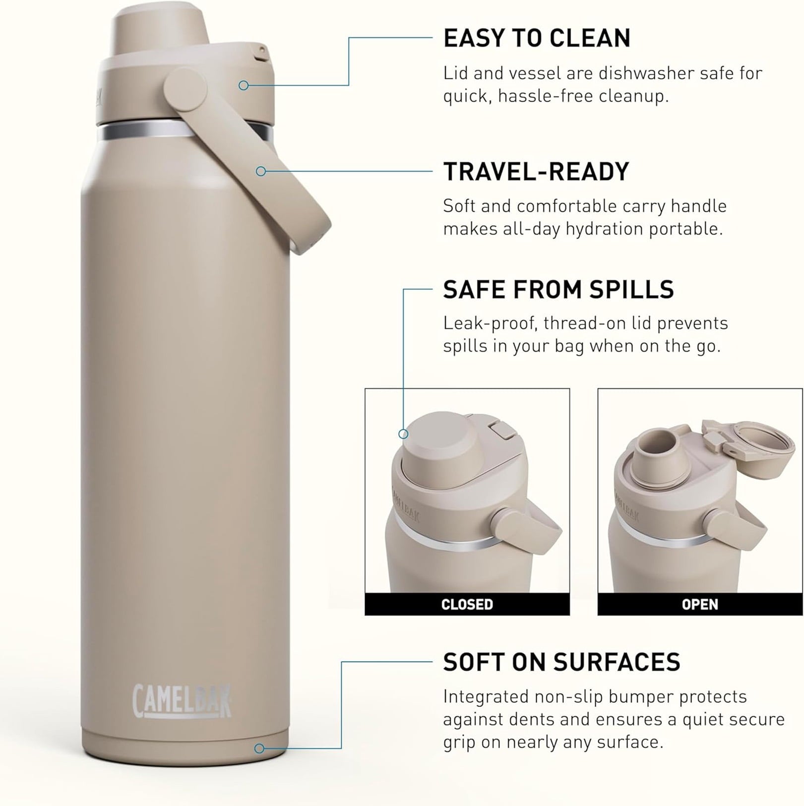 Camelbak Thrive™ Chug Stainless Steel Water Bottle 32oz, Sky Blue - 17IP