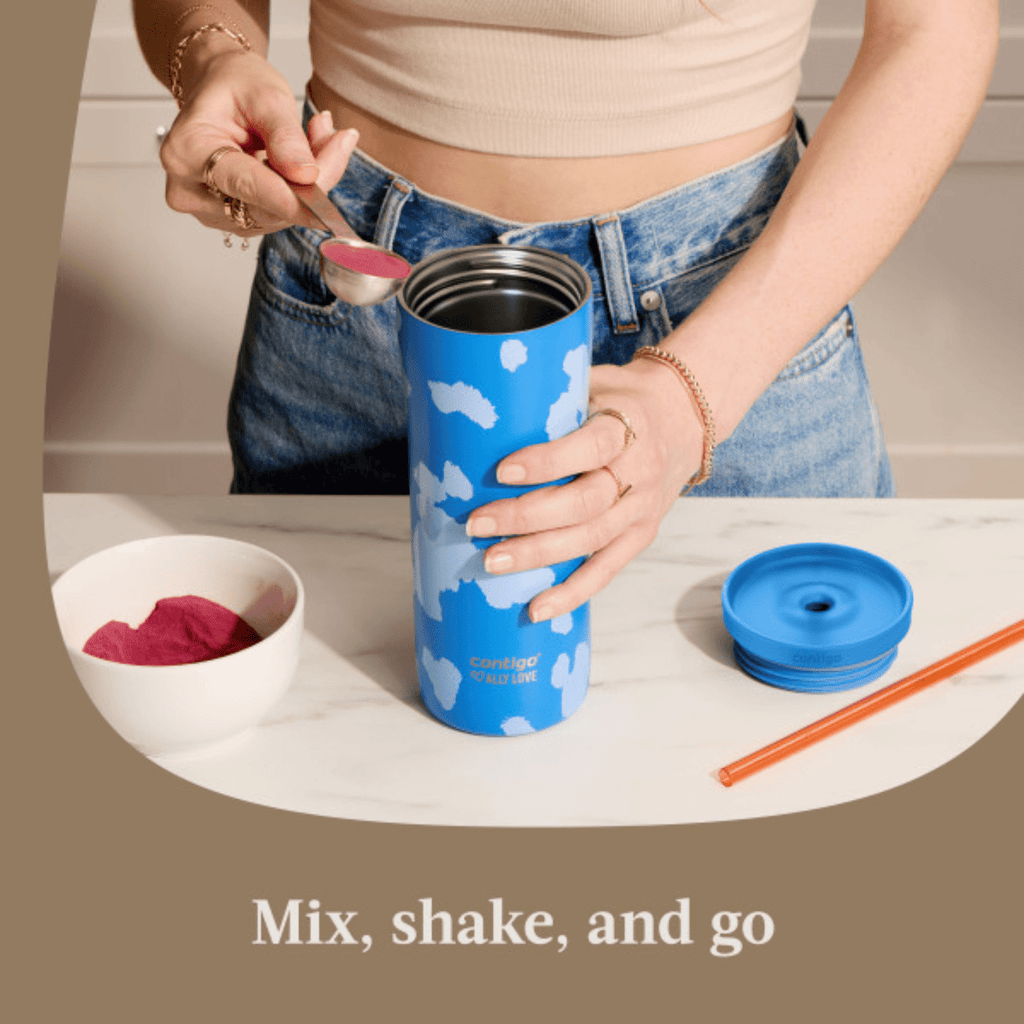 Contigo x Ally Love Streeterville 2.0 Stainless Steel Tumbler with Straw, 24 oz, Stellar Jay - RNNP