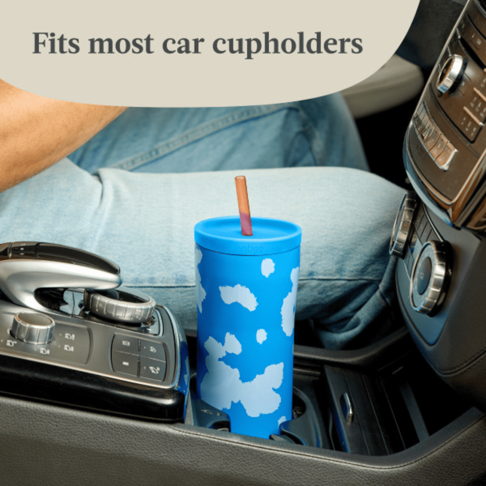 Contigo x Ally Love Streeterville 2.0 Stainless Steel Tumbler with Straw, 24 oz, Stellar Jay - RNNP
