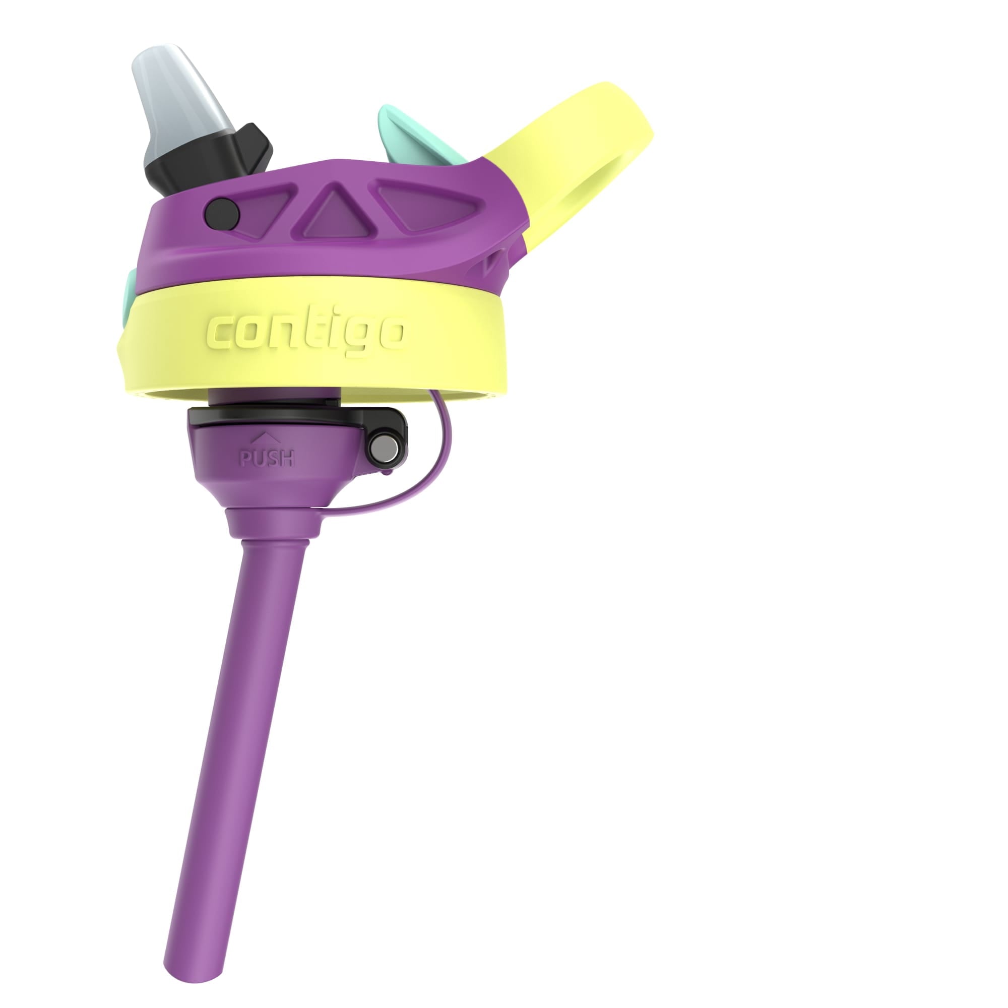 (4 pack) Contigo Kids Water Bottle with Redesigned AUTOSPOUT Straw, 14 oz, Grape Forest Haven - FUNH
