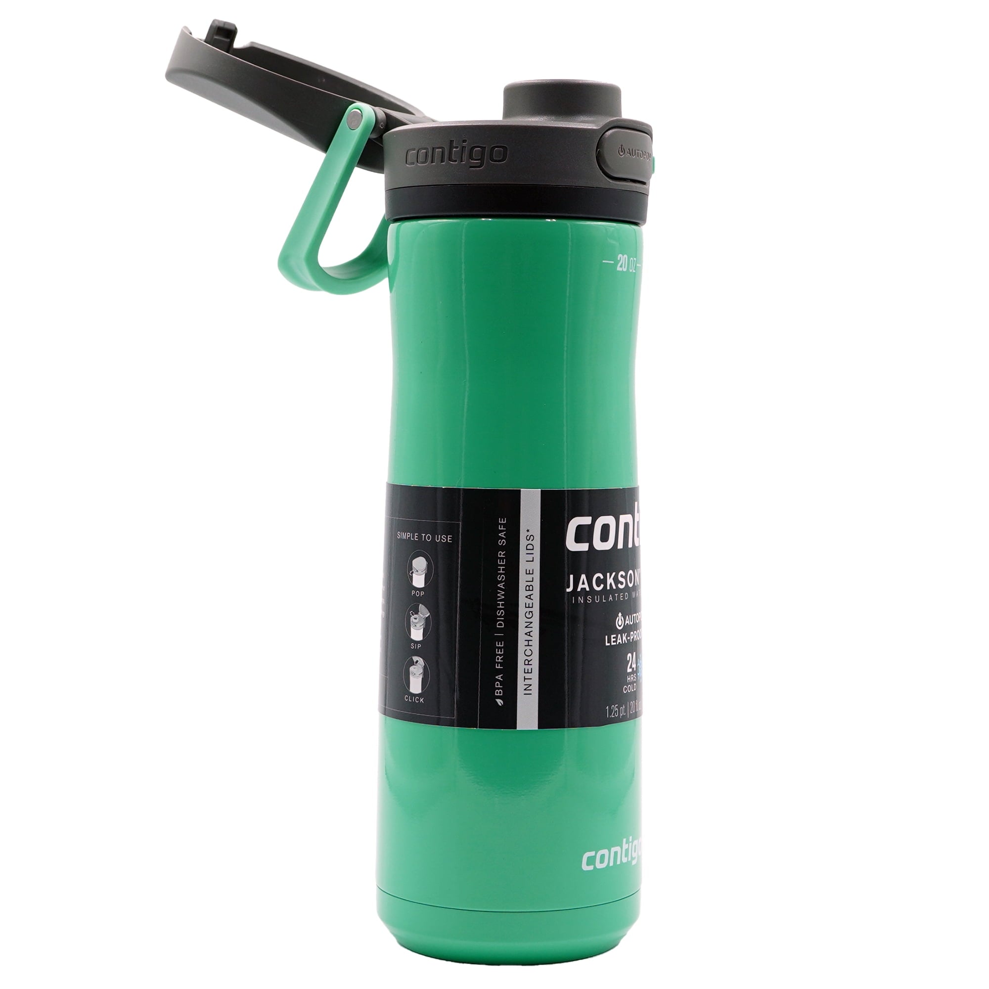 Contigo 20 oz. Jackson Chill 2.0 Water Bottle - Stainless Steel w/Licorice - DKTX