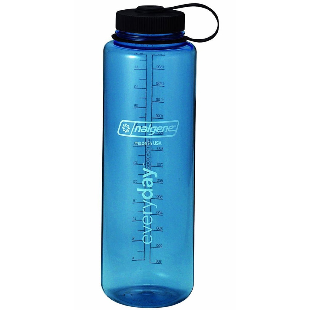 Nalgene Sustain Tritan BPA-Free Water Bottle Made with Material Derived from 50% Plastic Waste (using ISCC certified mass balance), 48 OZ, Wide Mouth, Blue - 9HQS
