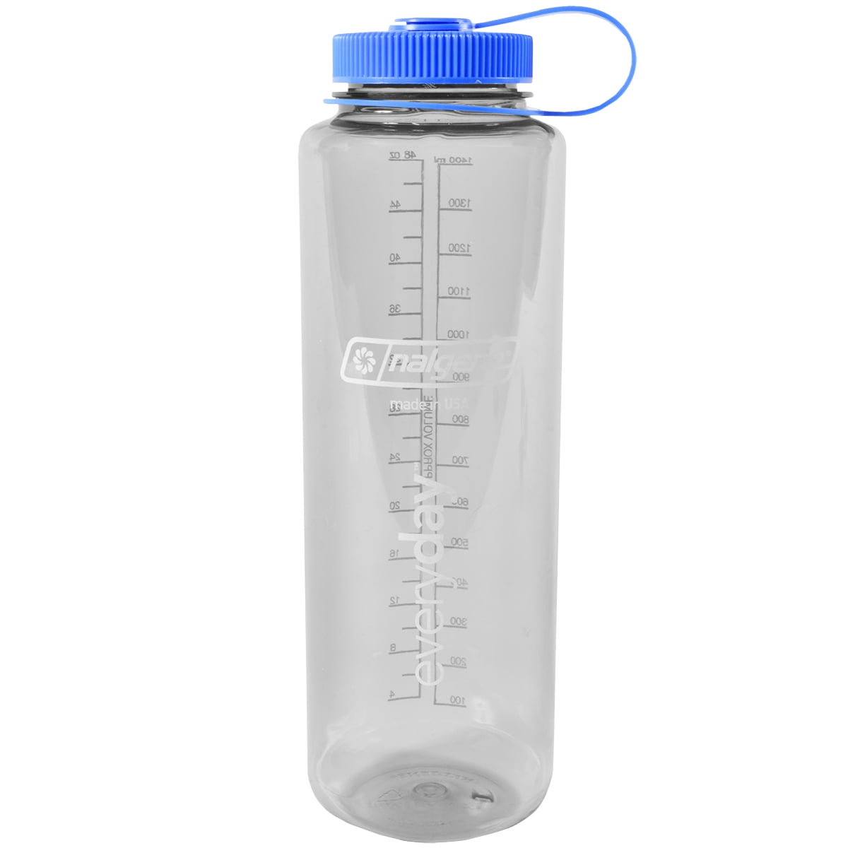 Nalgene Sustain Tritan BPA-Free Water Bottle Made with Material Derived from 50% Plastic Waste (using ISCC certified mass balance), 48 OZ, Wide Mouth, Blue - 9HQS