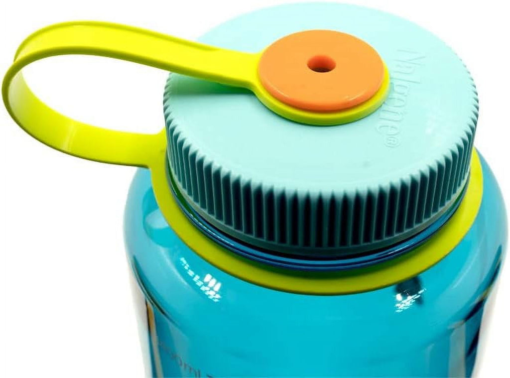 Nalgene Sustain Tritan BPA-Free Water Bottle Made with Material Derived from 50% Plastic Waste (using ISCC certified mass balance), 48 OZ, Wide Mouth, Blue - 9HQS