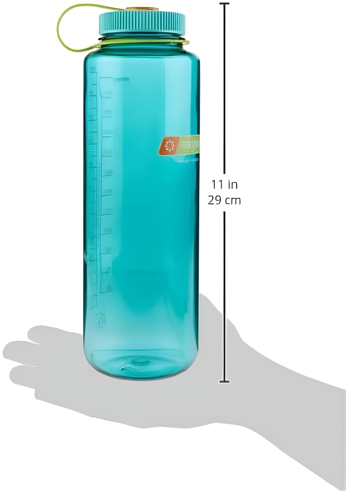 Nalgene Sustain Tritan BPA-Free Water Bottle Made with Material Derived from 50% Plastic Waste (using ISCC certified mass balance), 48 OZ, Wide Mouth, Blue - 9HQS