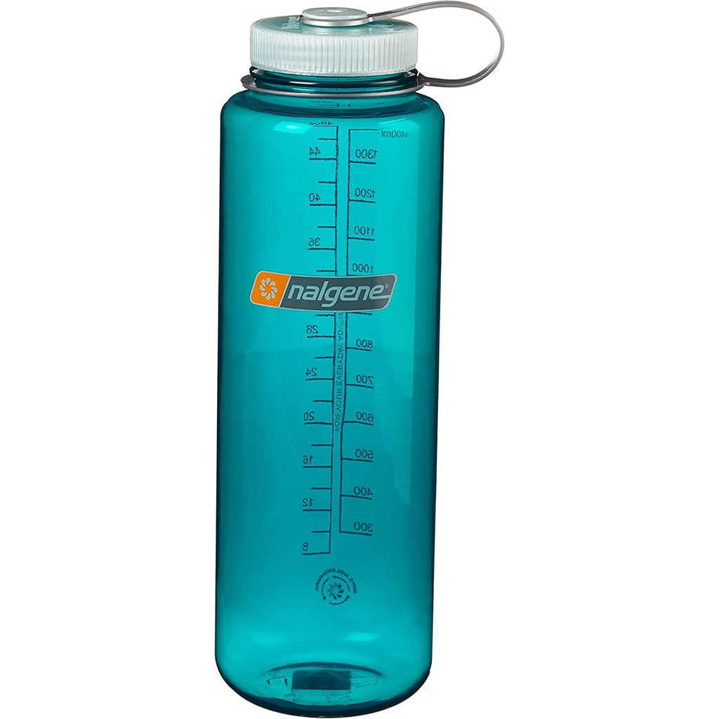 Nalgene Sustain Tritan BPA-Free Water Bottle Made with Material Derived from 50% Plastic Waste (using ISCC certified mass balance), 48 OZ, Wide Mouth, Blue - 9HQS