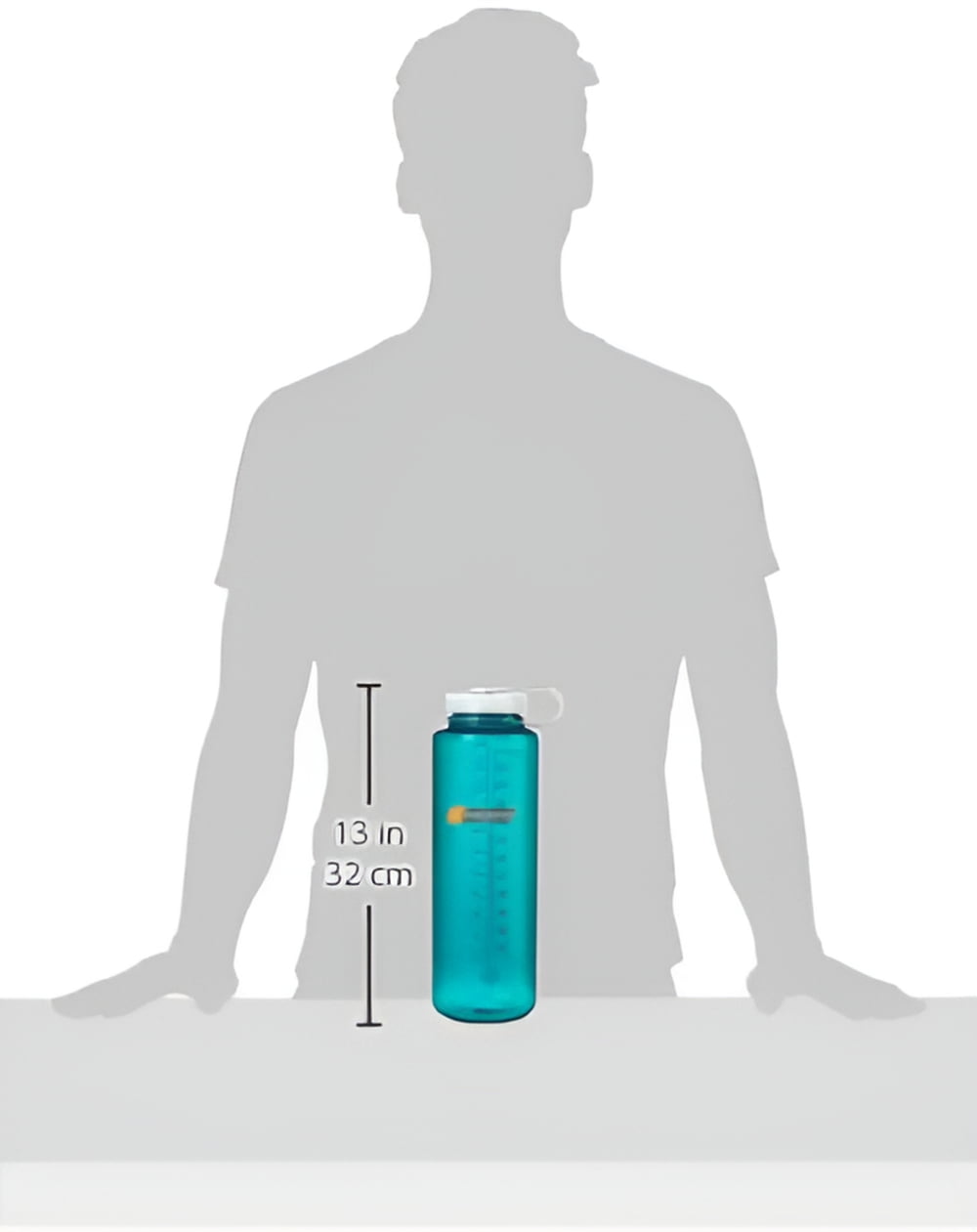 Nalgene Sustain Tritan BPA-Free Water Bottle Made with Material Derived from 50% Plastic Waste (using ISCC certified mass balance), 48 OZ, Wide Mouth, Blue - 9HQS