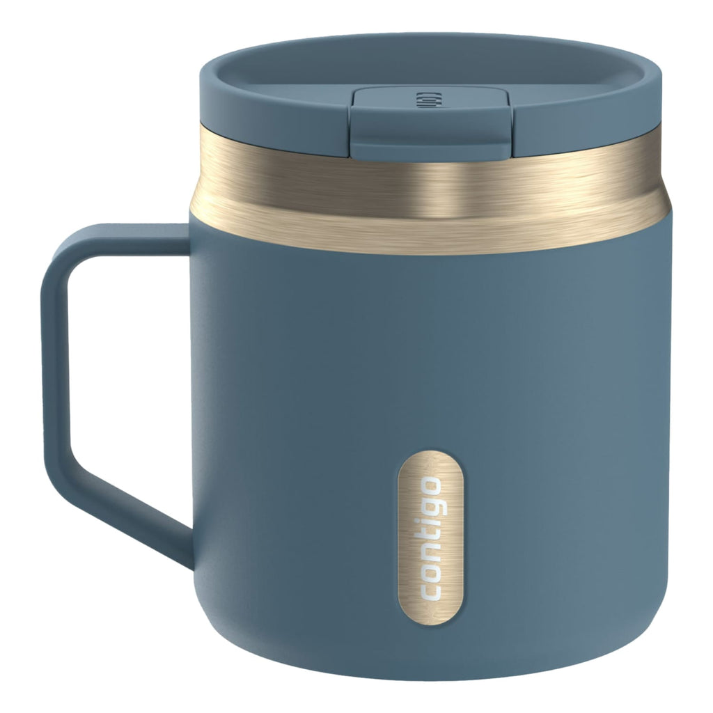 Contigo SnapSeal Leakproof Stainless Steel Reusable Travel Tumbler,Black/Bronze, 14 oz - W32P