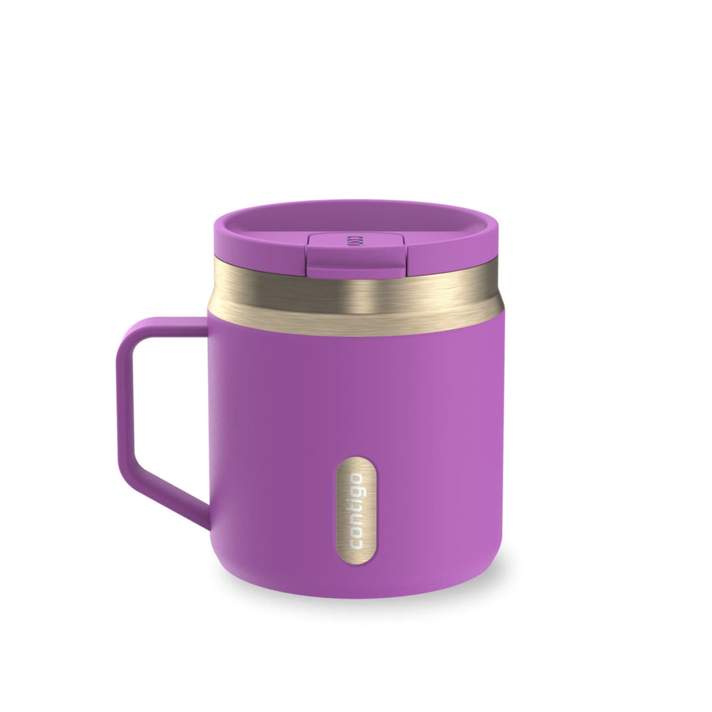 Contigo SnapSeal Leakproof Stainless Steel Reusable Travel Tumbler,Black/Bronze, 14 oz - W32P