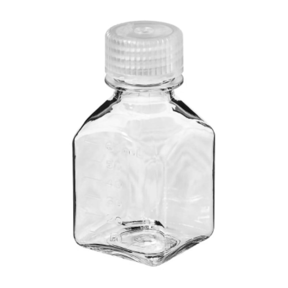Nalgene Transparent Lexan Polycarbonate Square Storage Bottle - 8 oz. - Clear - W2M7