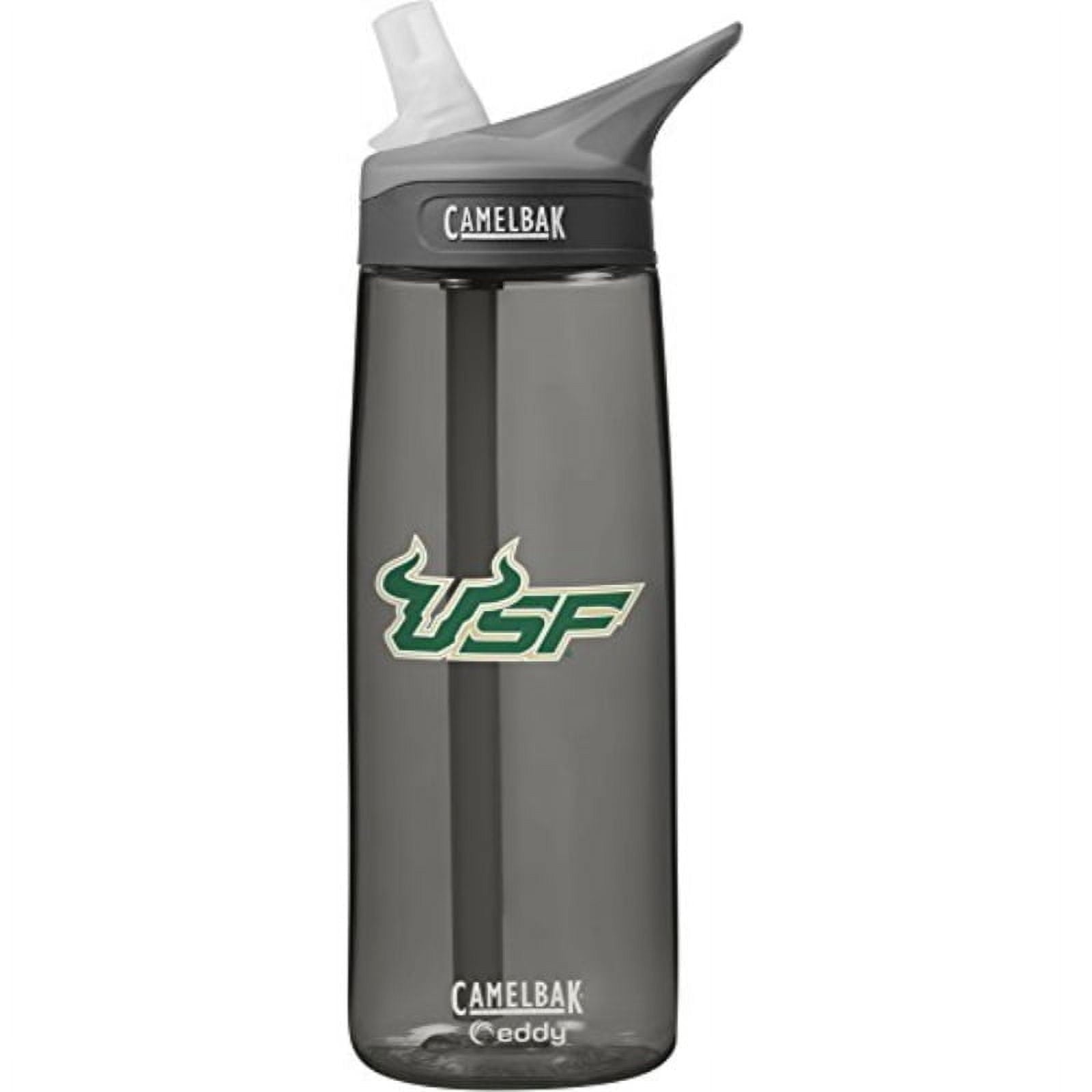 NCAA South Florida Bulls Unisex CamelBak Eddy 75L Collegiate Water Bottle, CHARCOAL, 75 Liter - M8WY