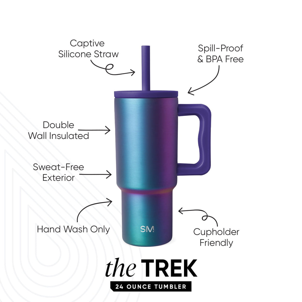 Simple Modern 24oz Trek Tumbler with handle and Silicone Straw Lid | Asteroid - YOQC