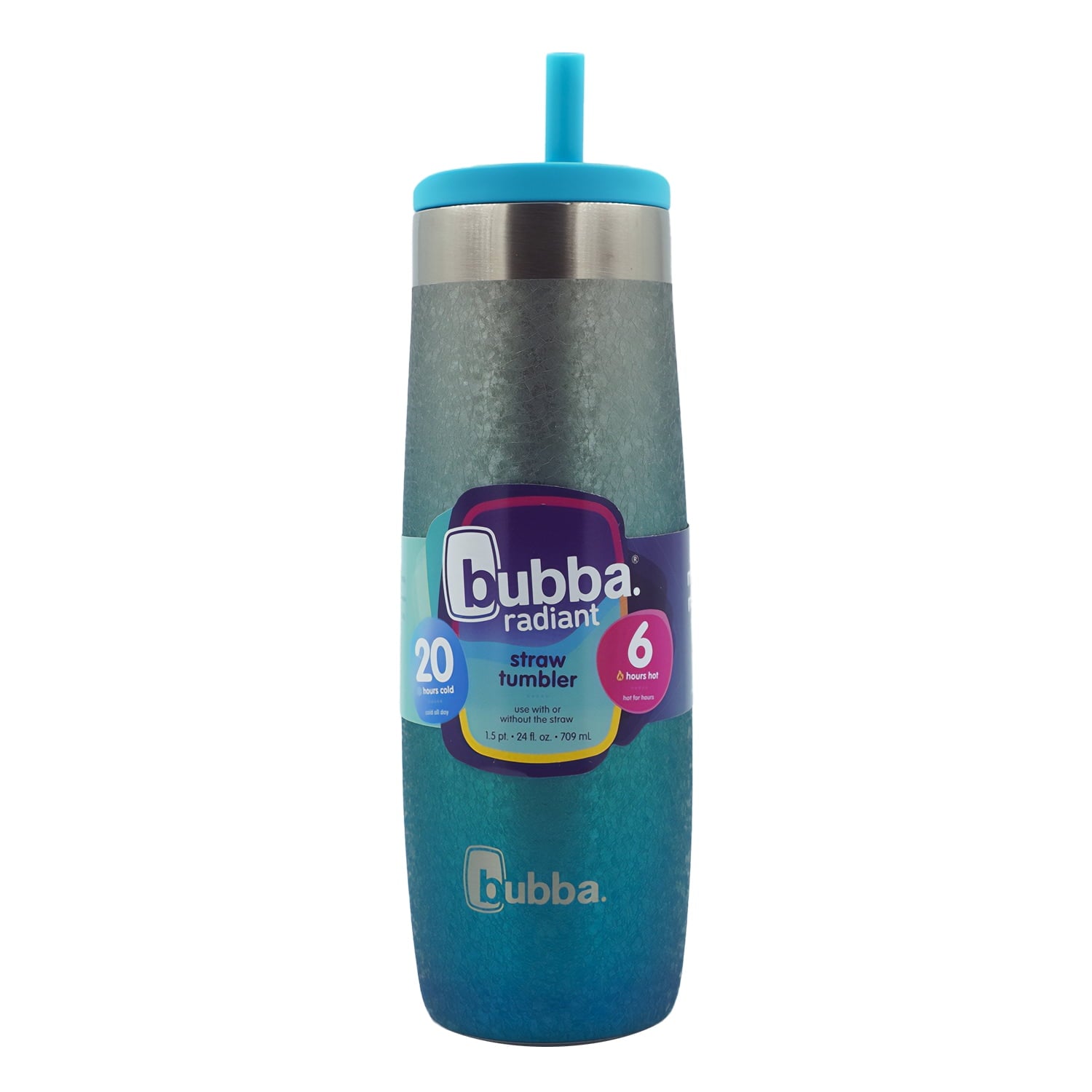 Bubba 24 oz. Radiant Stainless Steel Straw Tumbler - Scuba Crystalized Ombre - 6CI6