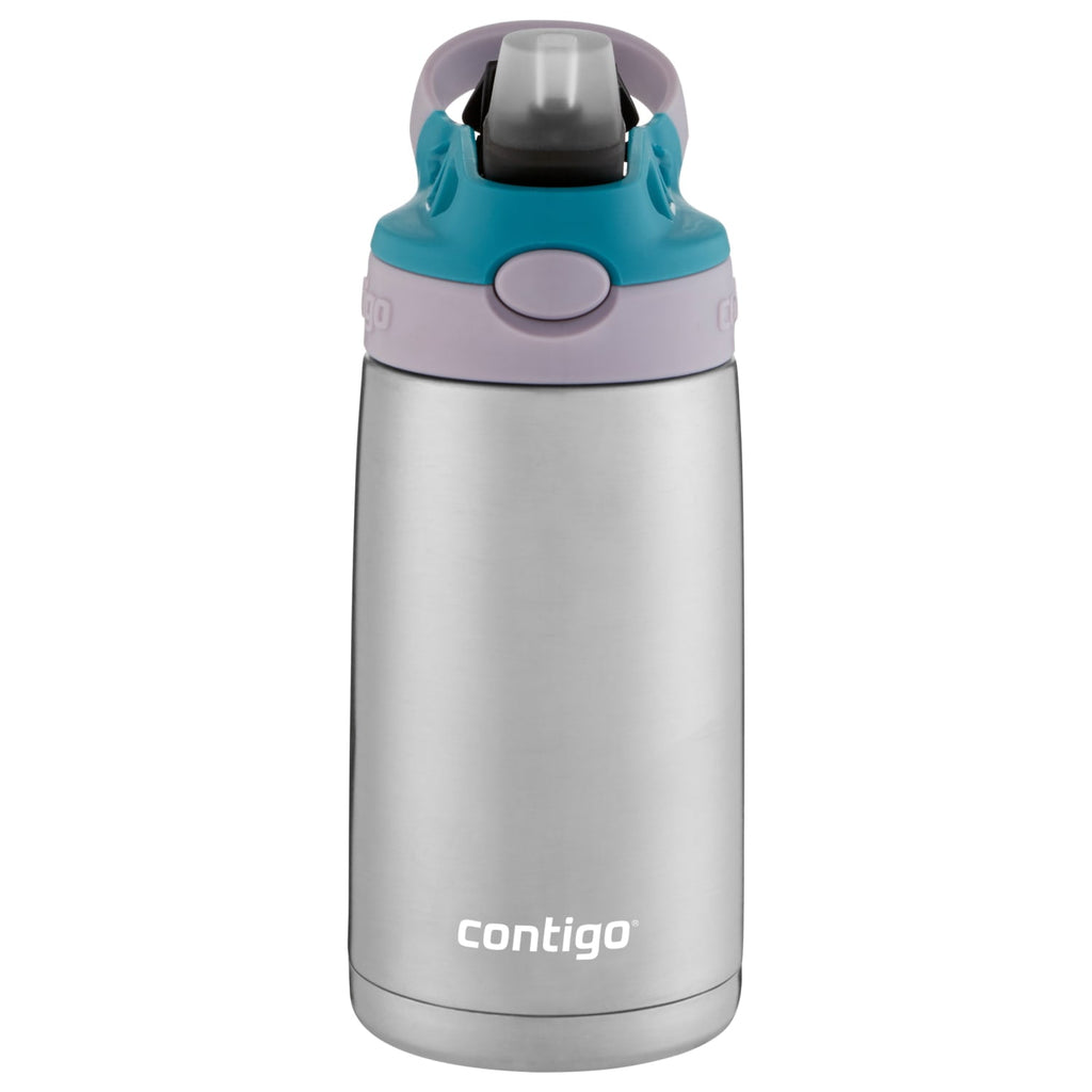 Contigo Kids Stainless Steel Water Bottle with Redesigned AUTOSPOUT Straw Lid Eggplant and Punch, 13 fl oz. - QG4V