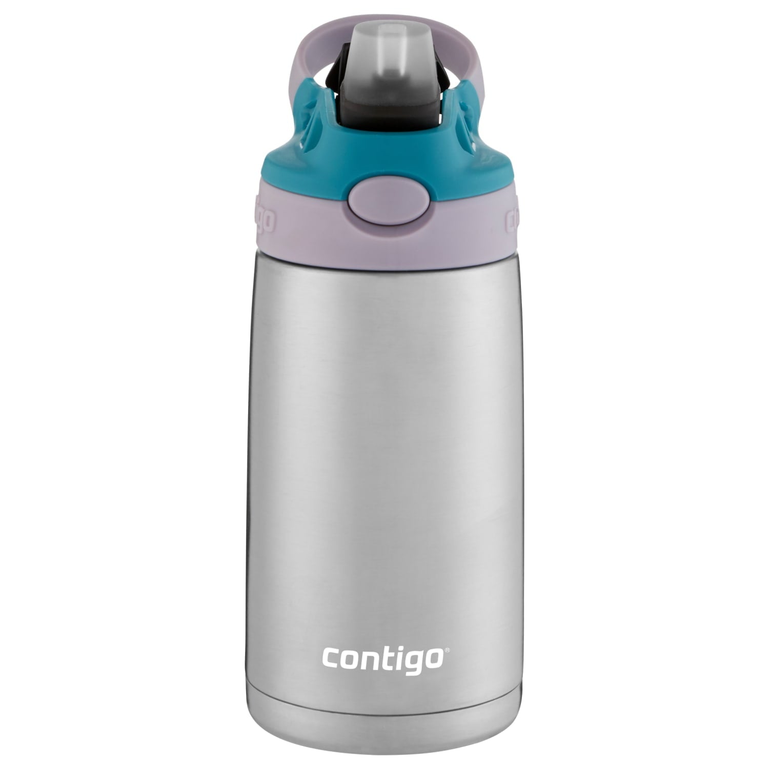 Contigo Kids Stainless Steel Water Bottle with Redesigned AUTOSPOUT Straw Lid Eggplant and Punch, 13 fl oz. - QG4V