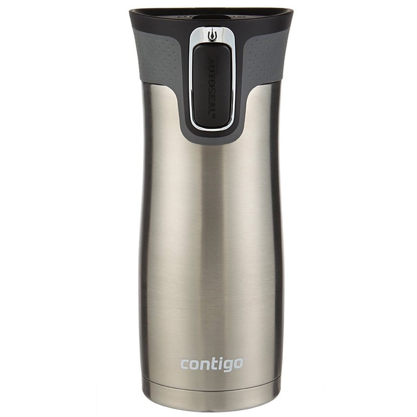 Contigo AUTOSEAL West Loop 2.0 Travel Mug, 16 oz., Stainless Steel with Black Button - UDF7