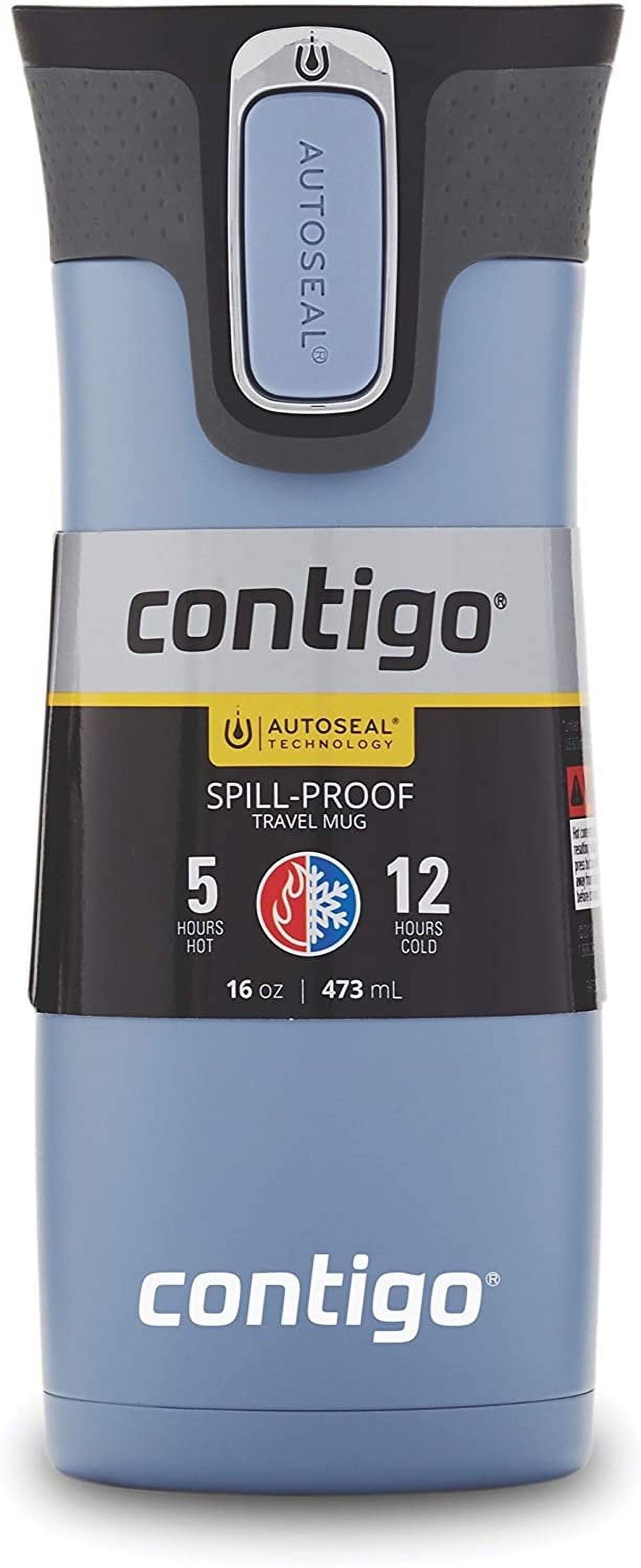 Contigo AUTOSEAL West Loop 2.0 Travel Mug, 16 oz., Stainless Steel with Black Button - UDF7