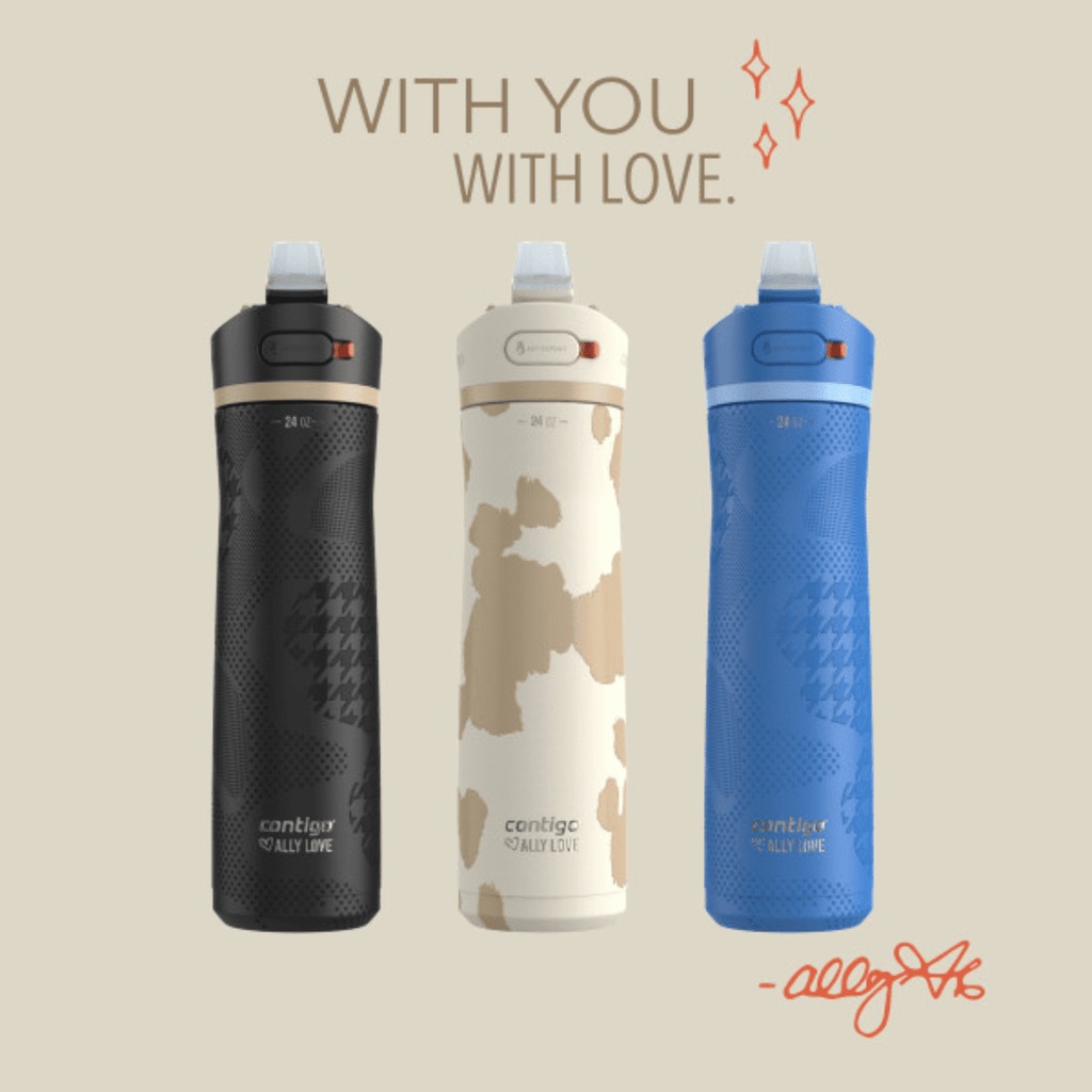 Contigo x Ally Love Ashland Chill 2.0 Stainless Steel Water Bottle with Autospout Lid, 24 oz, Oatmilk - 83CQ