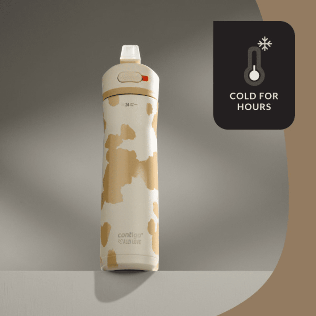 Contigo x Ally Love Ashland Chill 2.0 Stainless Steel Water Bottle with Autospout Lid, 24 oz, Oatmilk - 83CQ