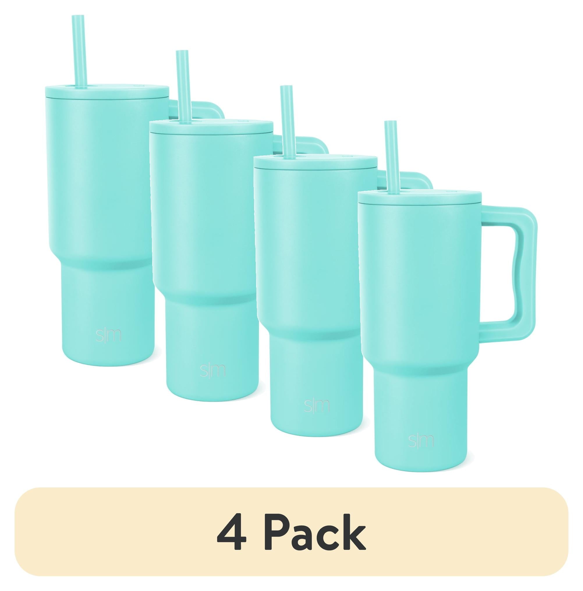 Simple Modern 30 fl oz Insulated Stainless Steel Trek Tumbler with Straw Lid | Seaglass Sage and Cream Checkmate - ON24