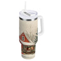 40 oz Insulated Stainless Steel Tumbler Double Wall Stainless Steel Tumbler with 2-Way Drinking House with Snow-covered Roof - WTTX