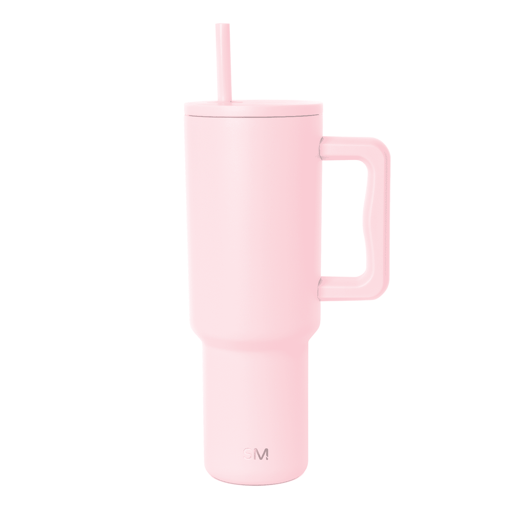 Simple Modern 40 fl oz Insulated Stainless Steel Trek Tumbler with Straw Lid | Blush - D91S