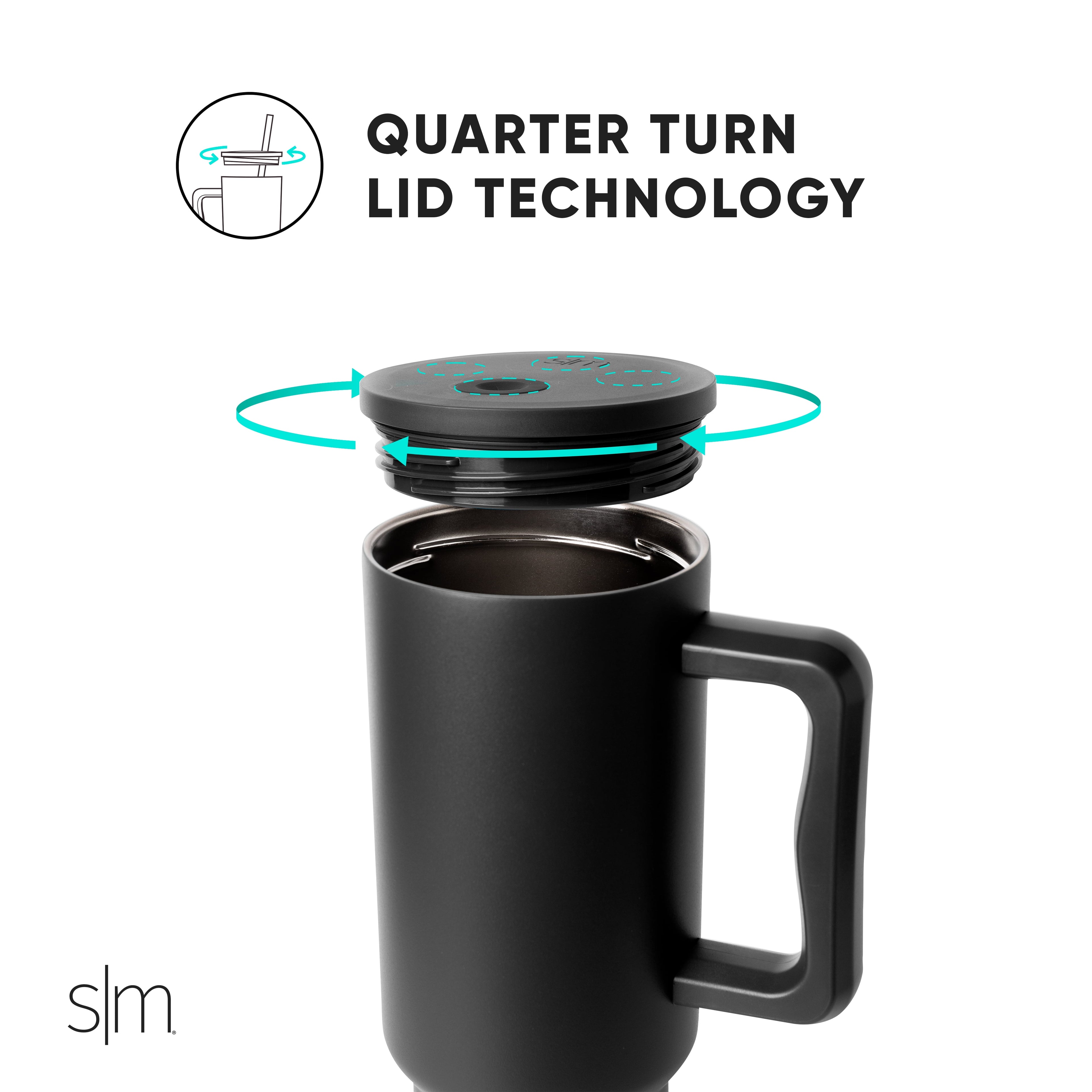 Simple Modern 40 fl oz Insulated Stainless Steel Trek Tumbler with Straw Lid | Blush - D91S