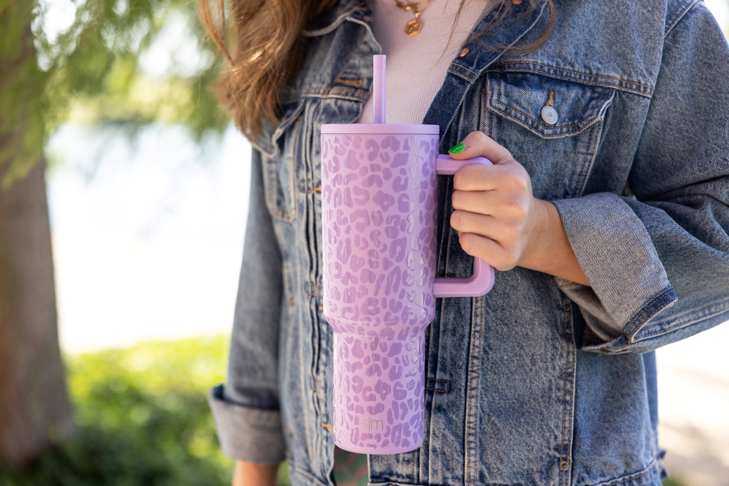 Simple Modern 40 fl oz Insulated Stainless Steel Trek Tumbler with Straw Lid | Blush - D91S