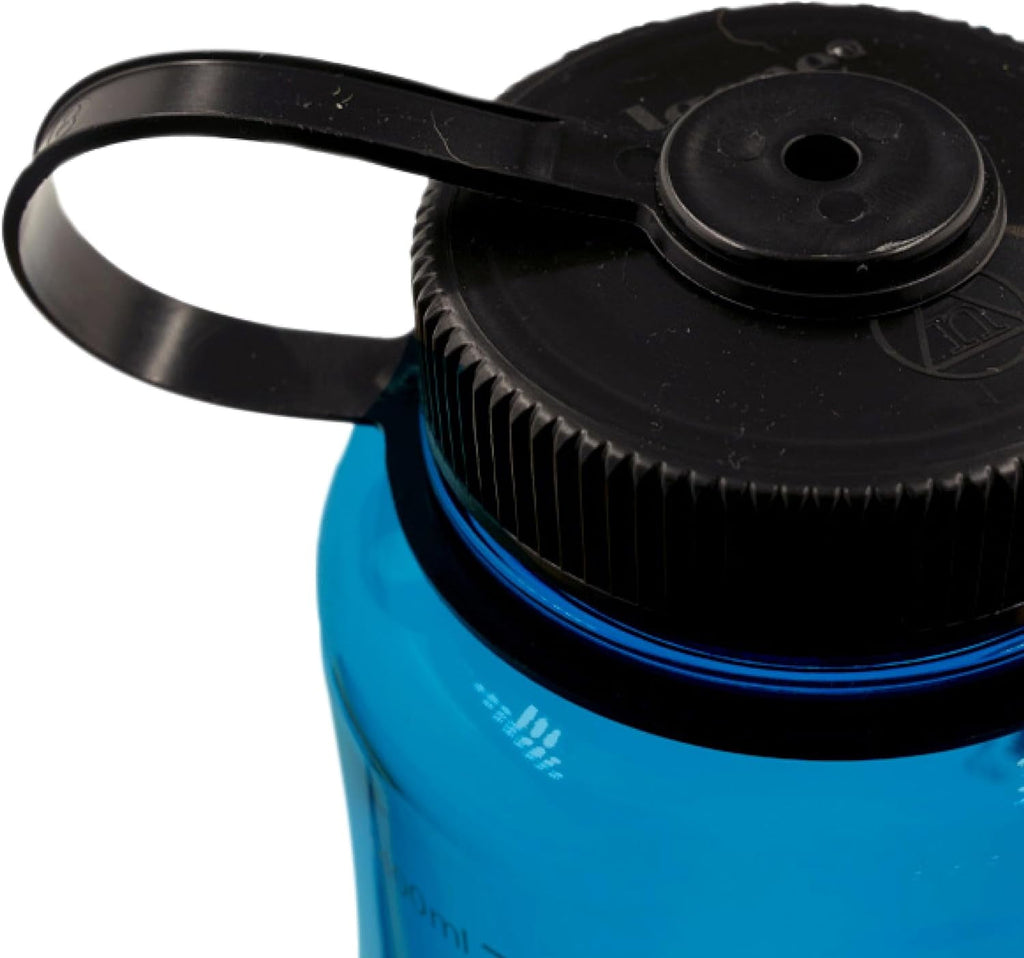 Nalgene Sustain Tritan BPA-Free Water Made with Material Derived from 50% Plastic Waste (using ISCC certified mass balance), 48 OZ, Wide Mouth, Cerulean - OZWU