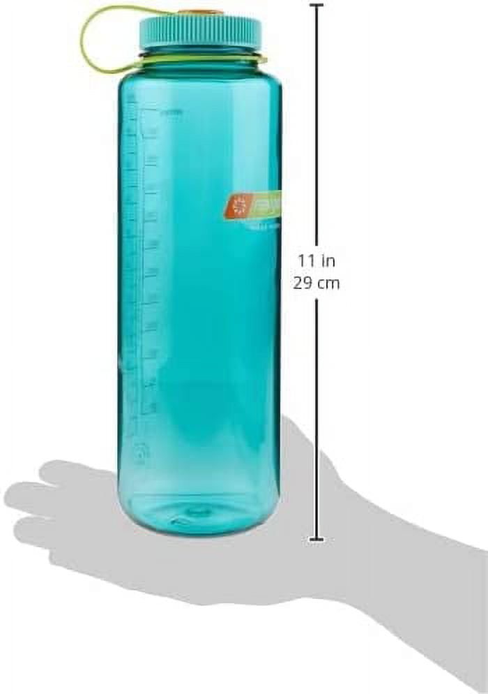 Nalgene Sustain Tritan BPA-Free Water Made with Material Derived from 50% Plastic Waste (using ISCC certified mass balance), 48 OZ, Wide Mouth, Cerulean - OZWU
