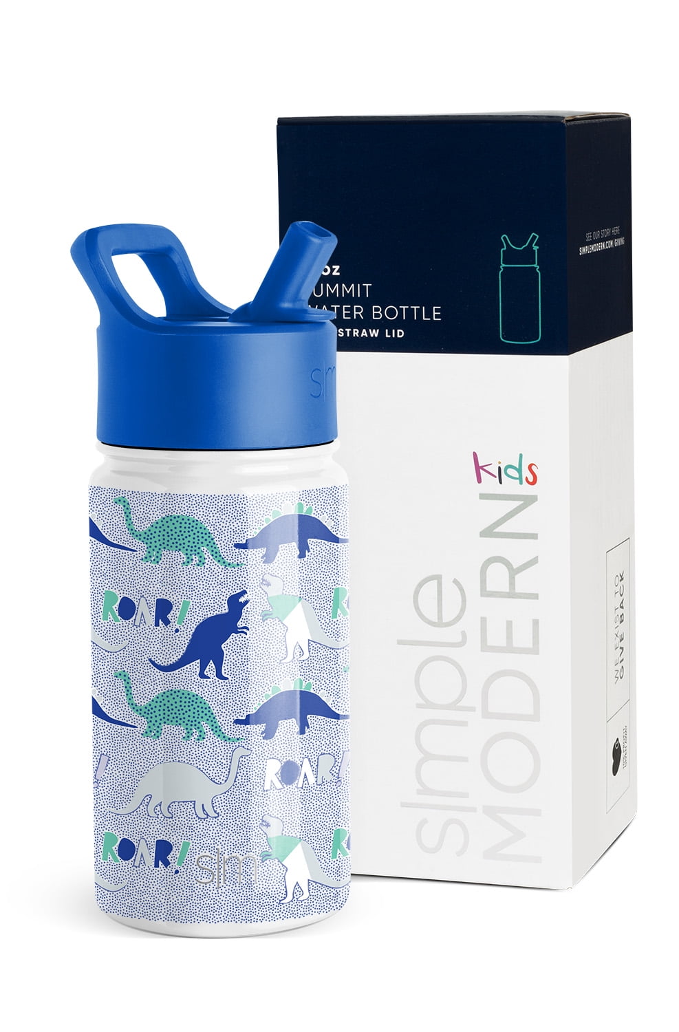 Simple Modern Summit Water Bottle Straw Lid Vacuum Insulated Stainless Steel Bottle | 14 fl oz - W69U