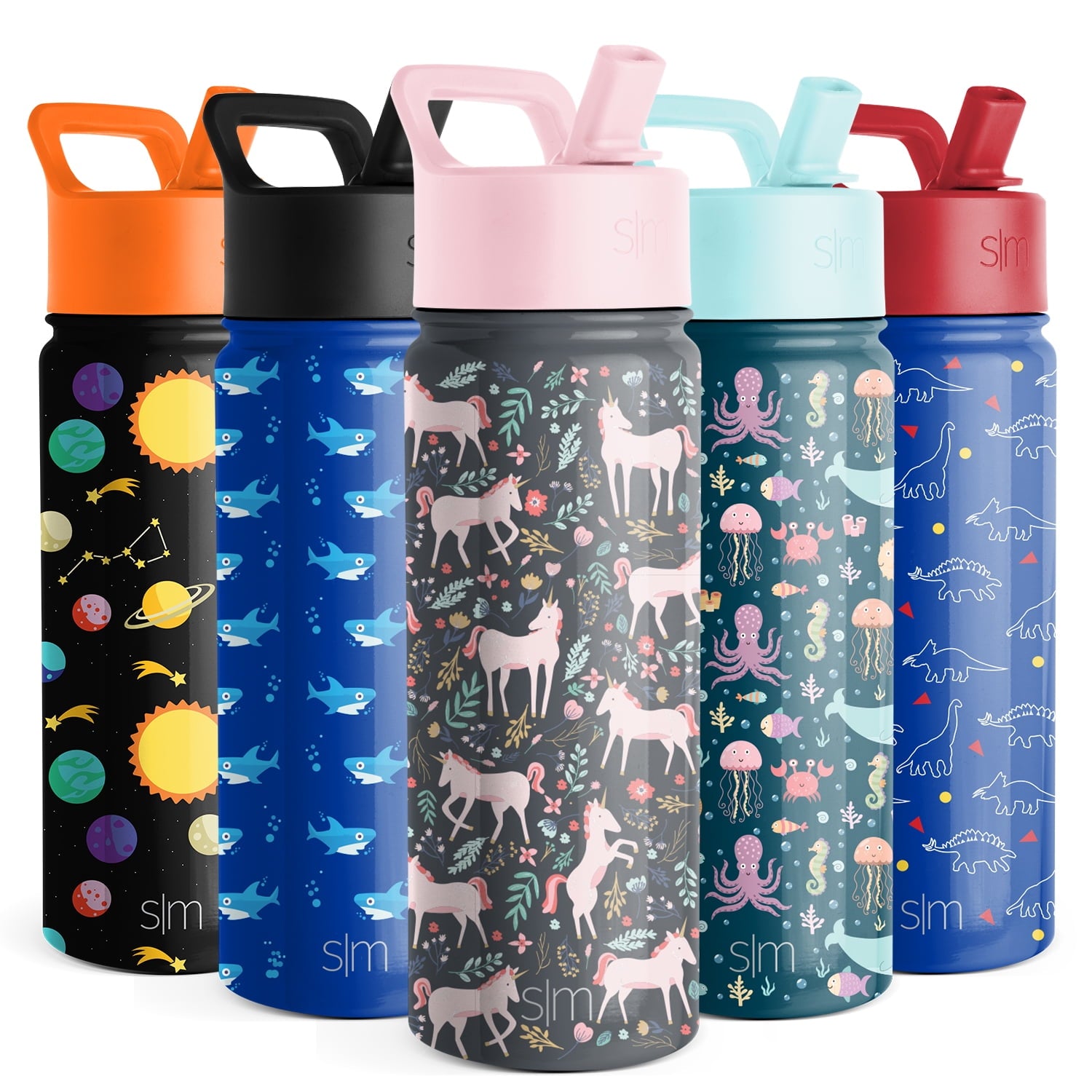 Simple Modern Summit Water Bottle Straw Lid Vacuum Insulated Stainless Steel Bottle | 14 fl oz - W69U